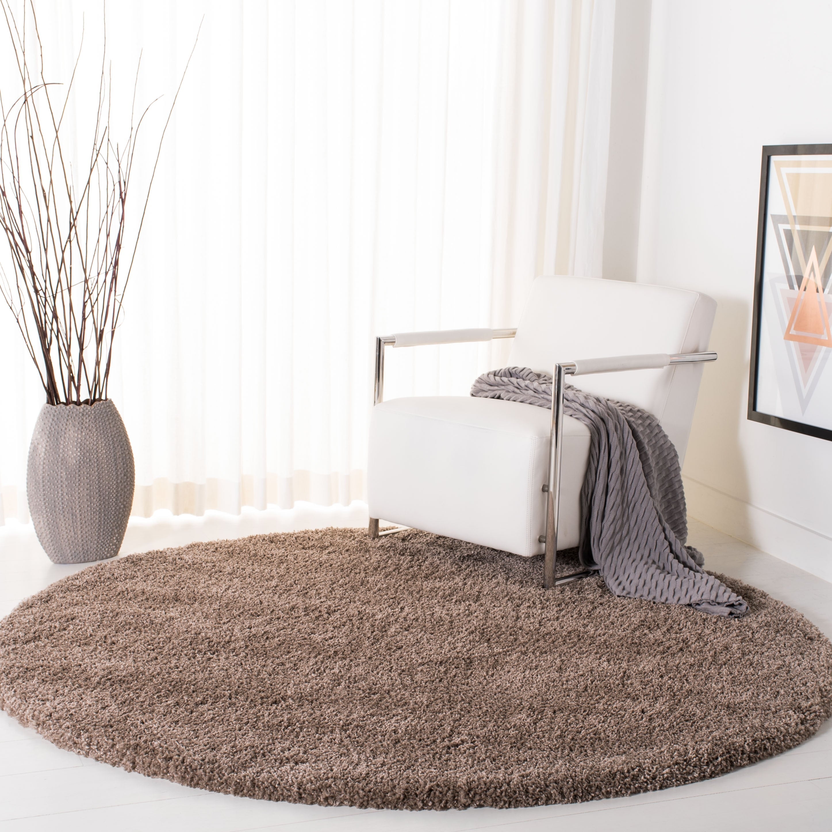 SAFAVIEH Tapis Royal Shag Sannie de 2 pouces d'épaisseur