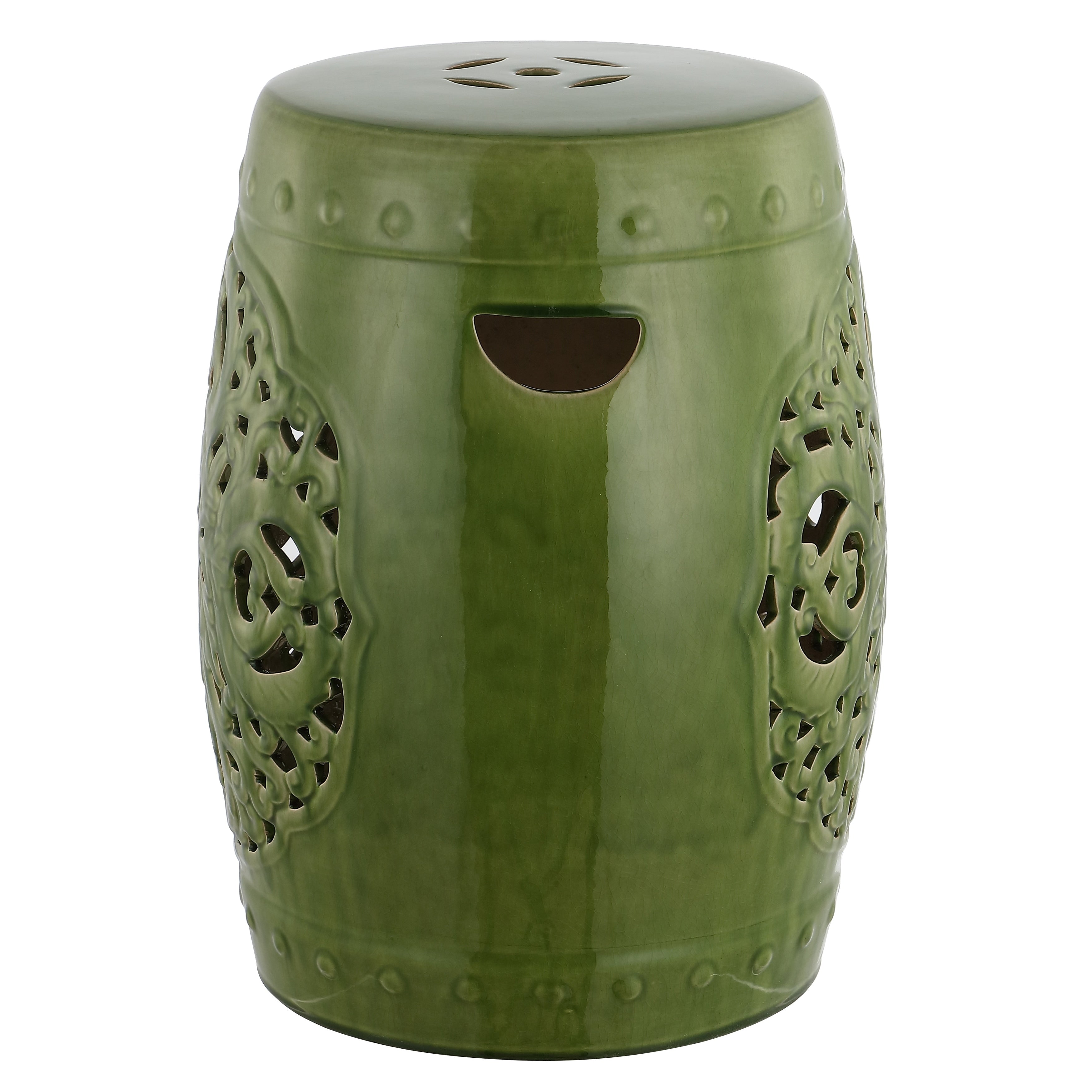 SAFAVIEH Sharareh Antique White Ceramic Decorative Garden Stool