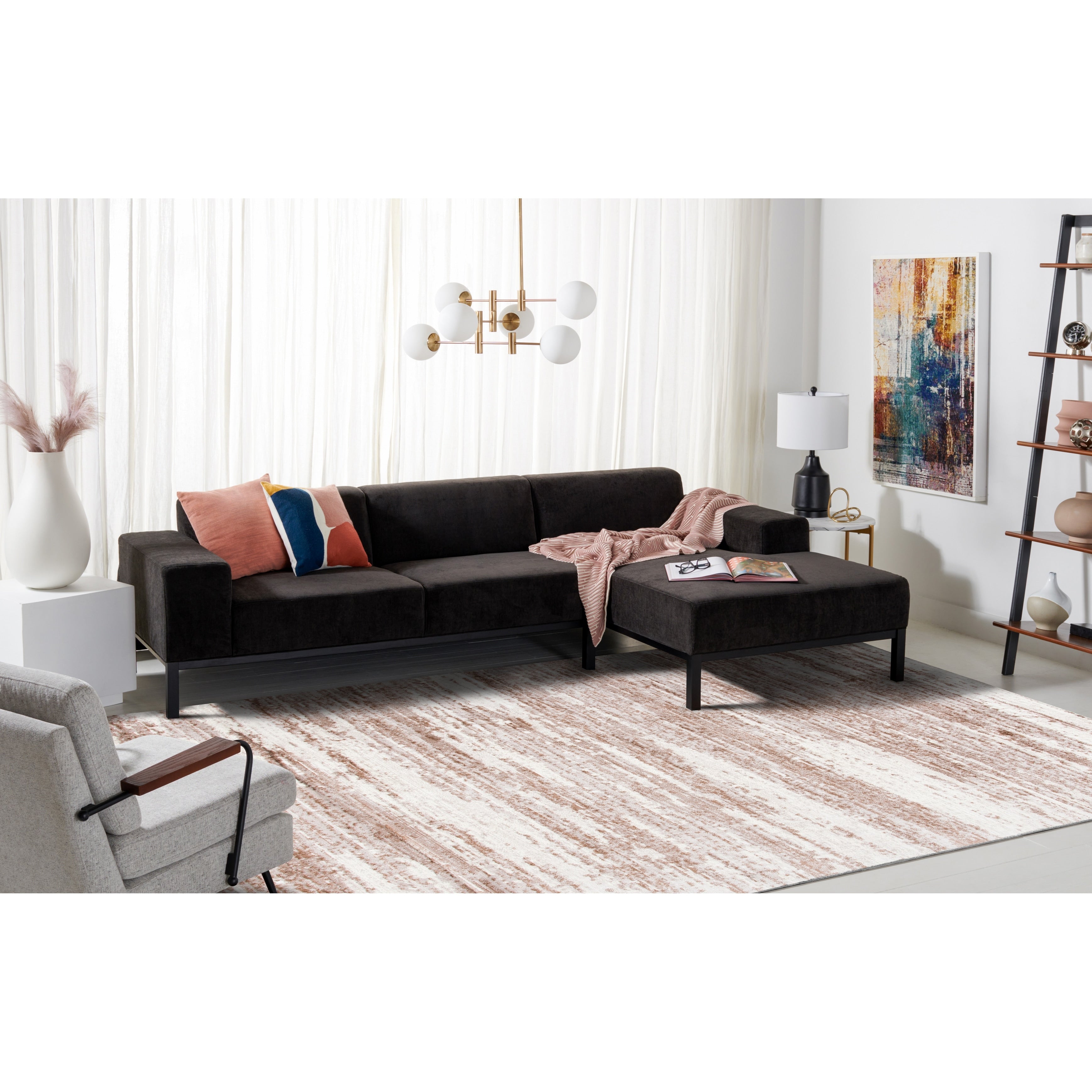 Tapis abstrait moderne SAFAVIEH Skyler Wanne
