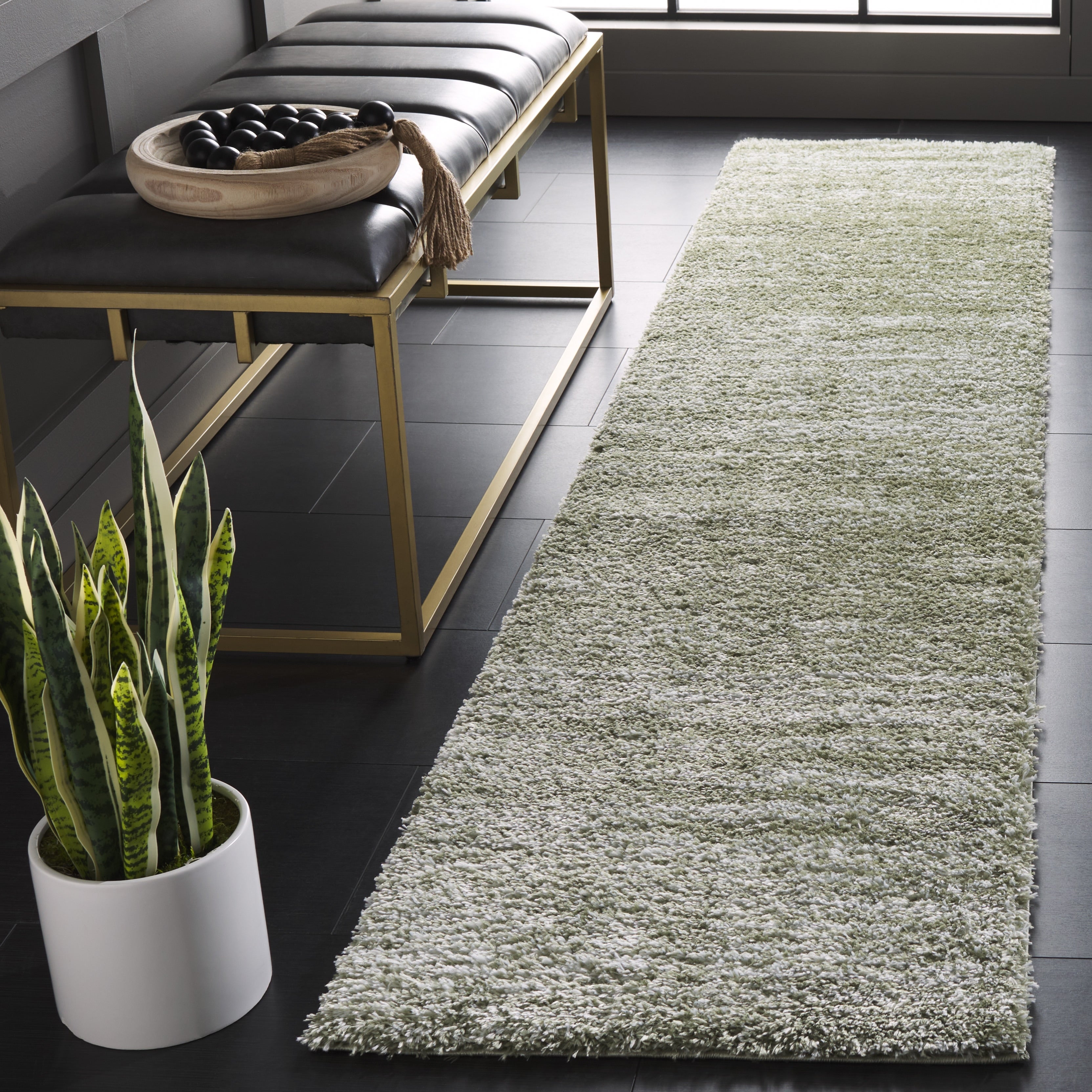 Tapis abstrait SAFAVIEH Tahoe Shag Mahala de 1,2 pouce d'épaisseur