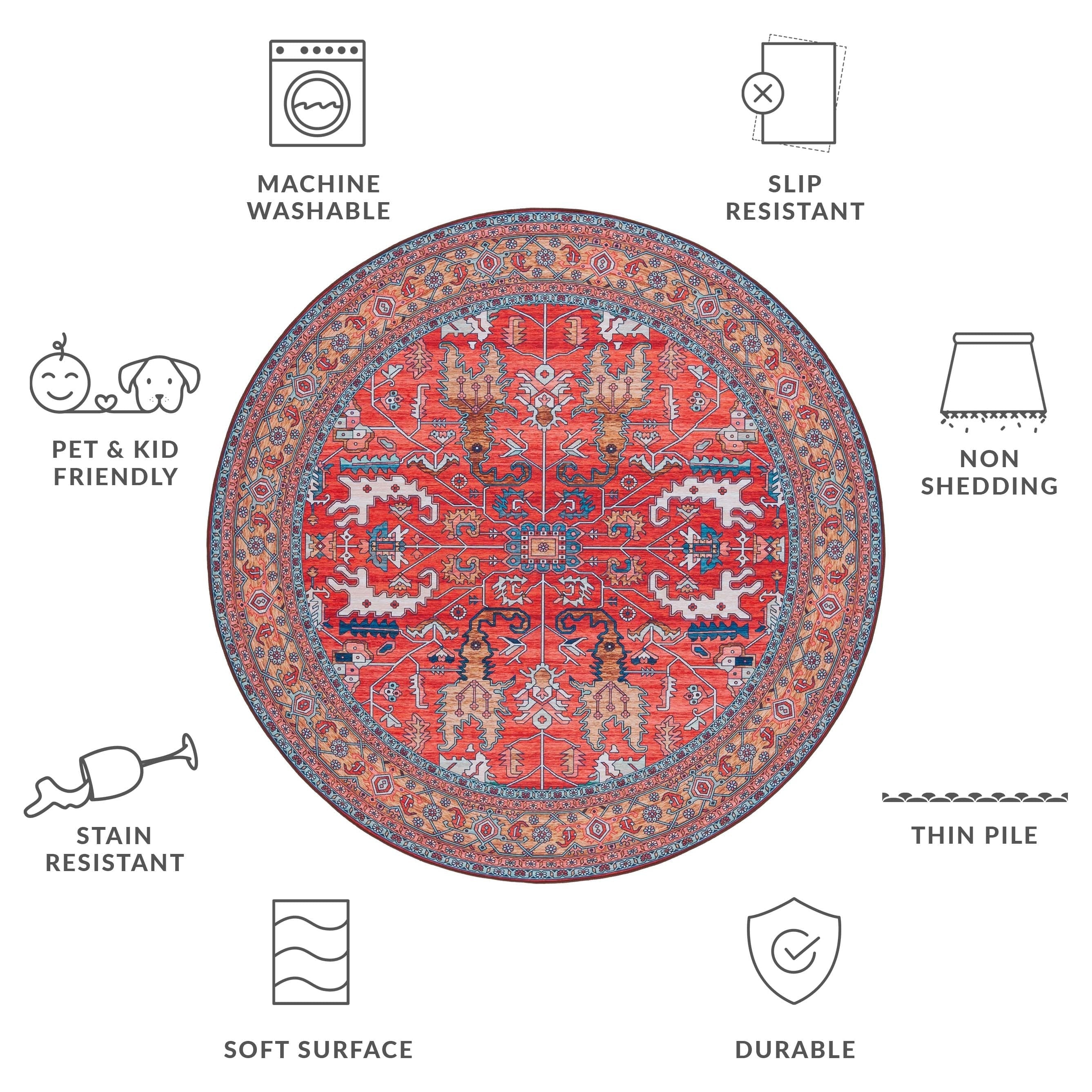 Tapis de transition lavable en machine SAFAVIEH Tucson Annaig