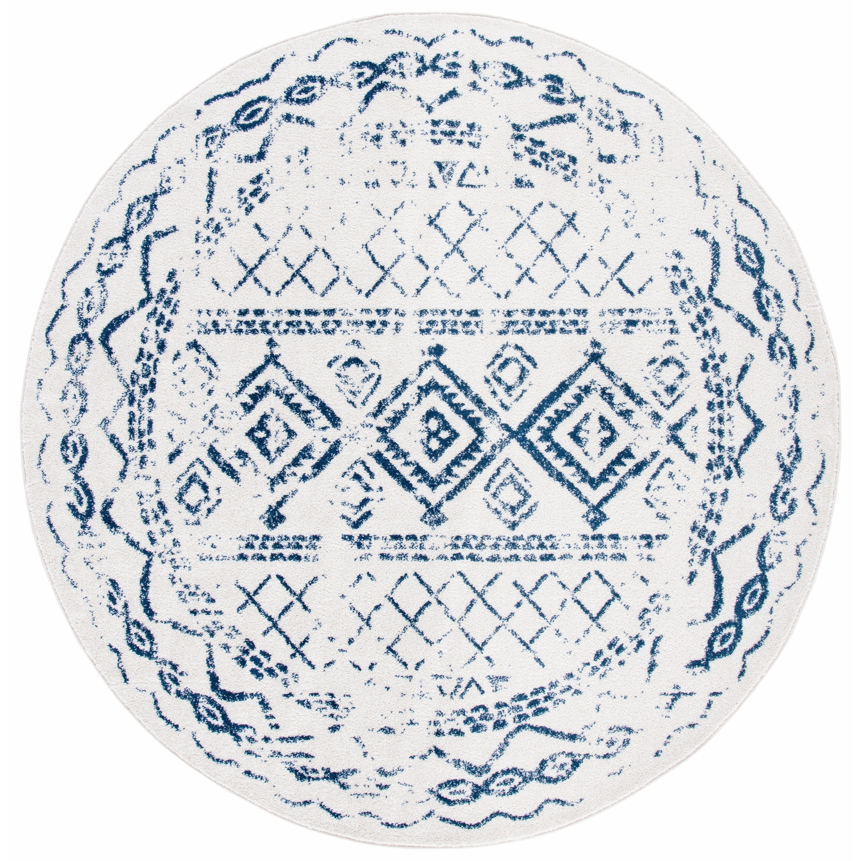 Tapis rustique marocain bohème tribal vieilli SAFAVIEH Tulum Hinnertje