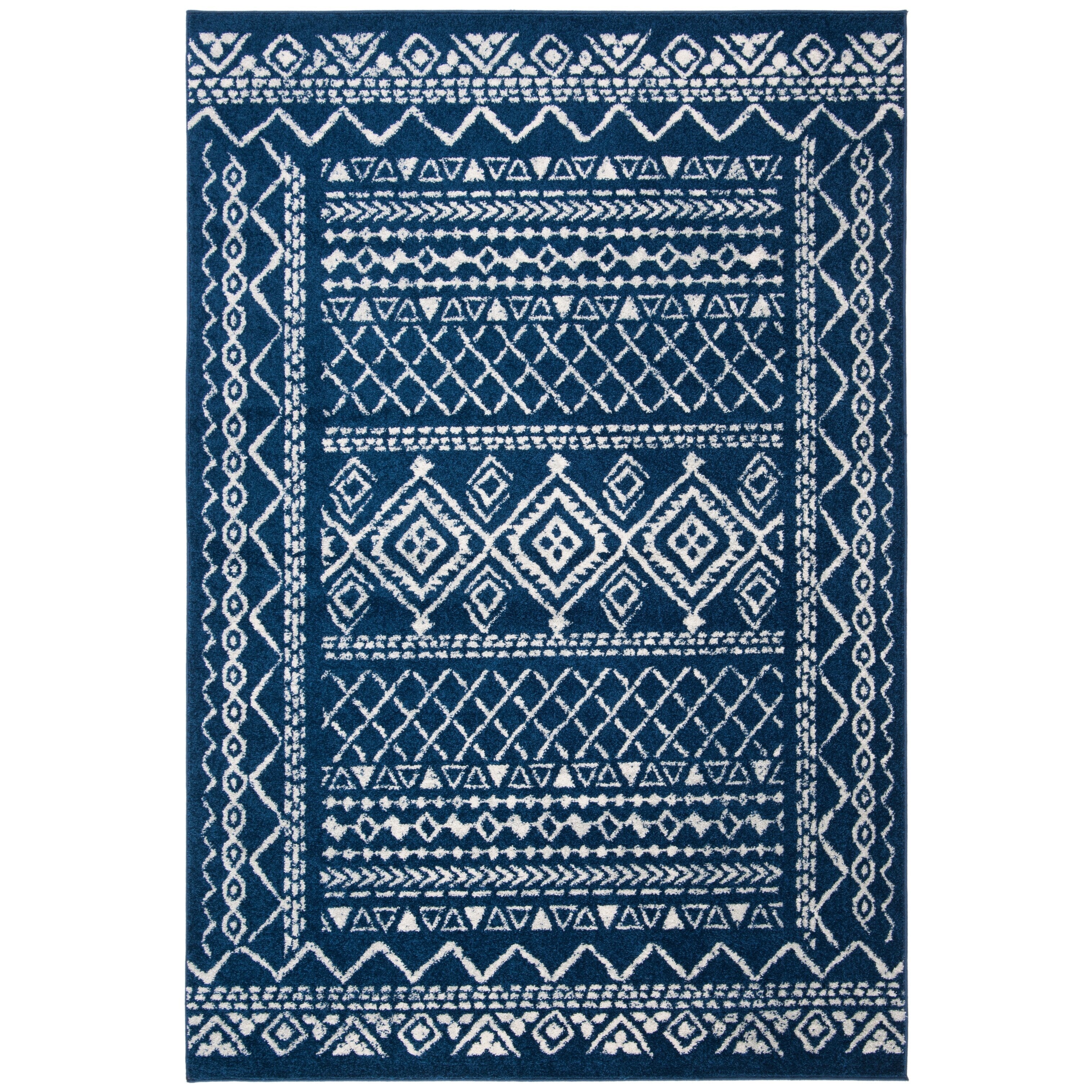 Tapis rustique marocain bohème tribal vieilli SAFAVIEH Tulum Hinnertje
