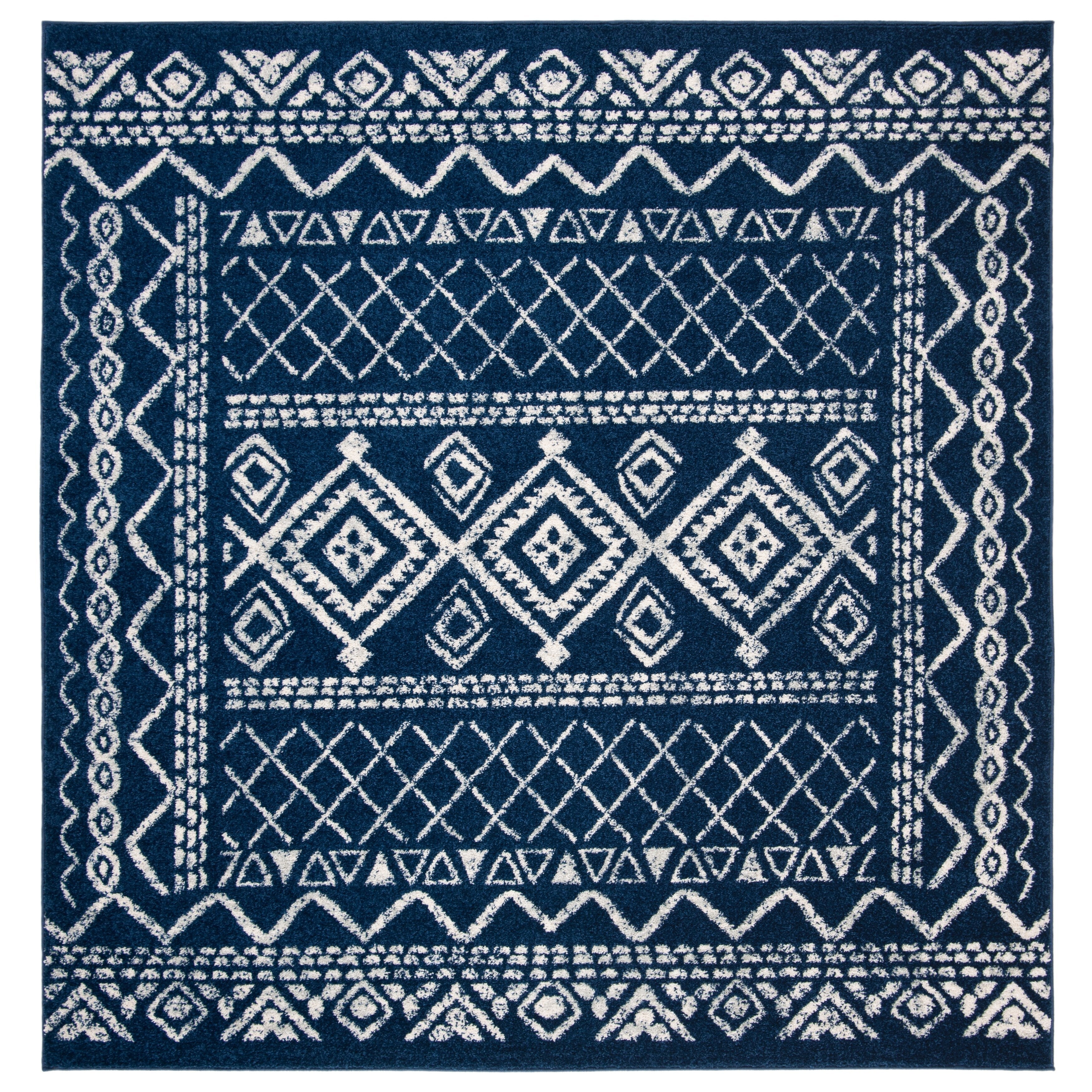 Tapis rustique marocain bohème tribal vieilli SAFAVIEH Tulum Hinnertje