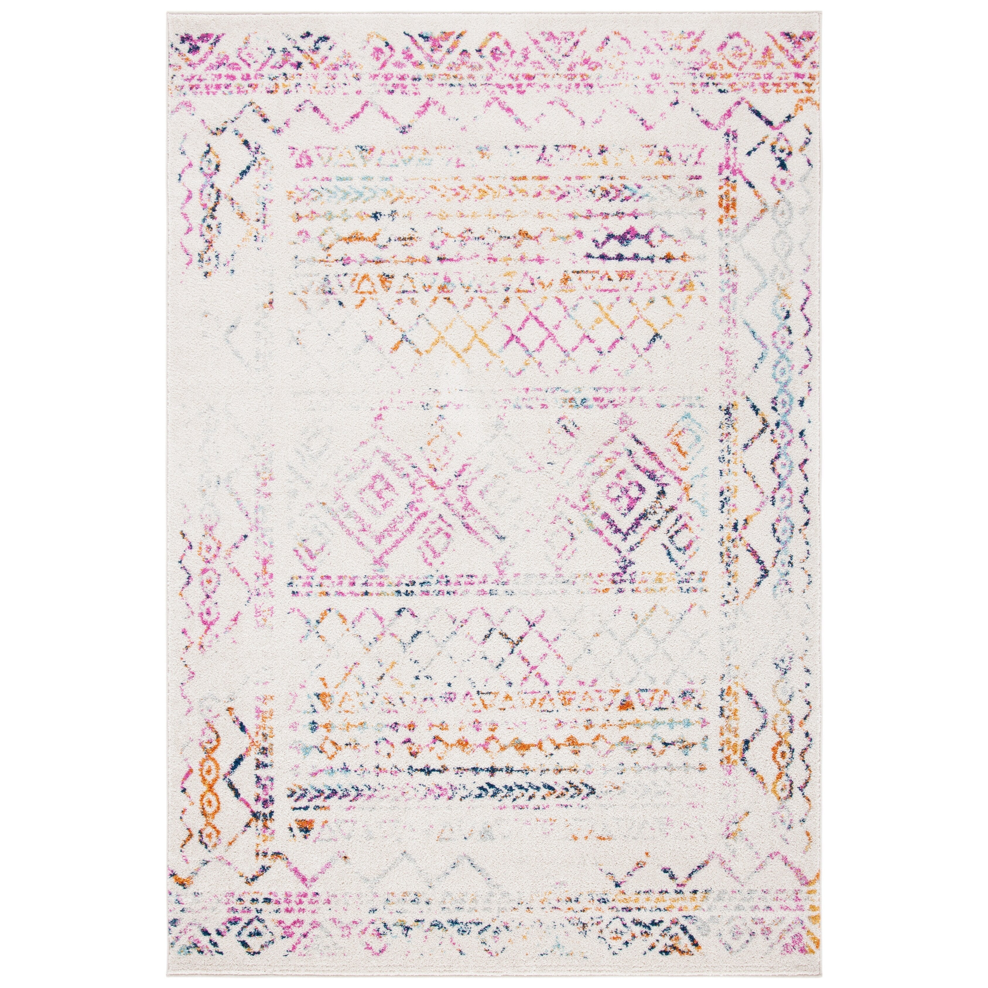 Tapis rustique marocain bohème tribal vieilli SAFAVIEH Tulum Hinnertje