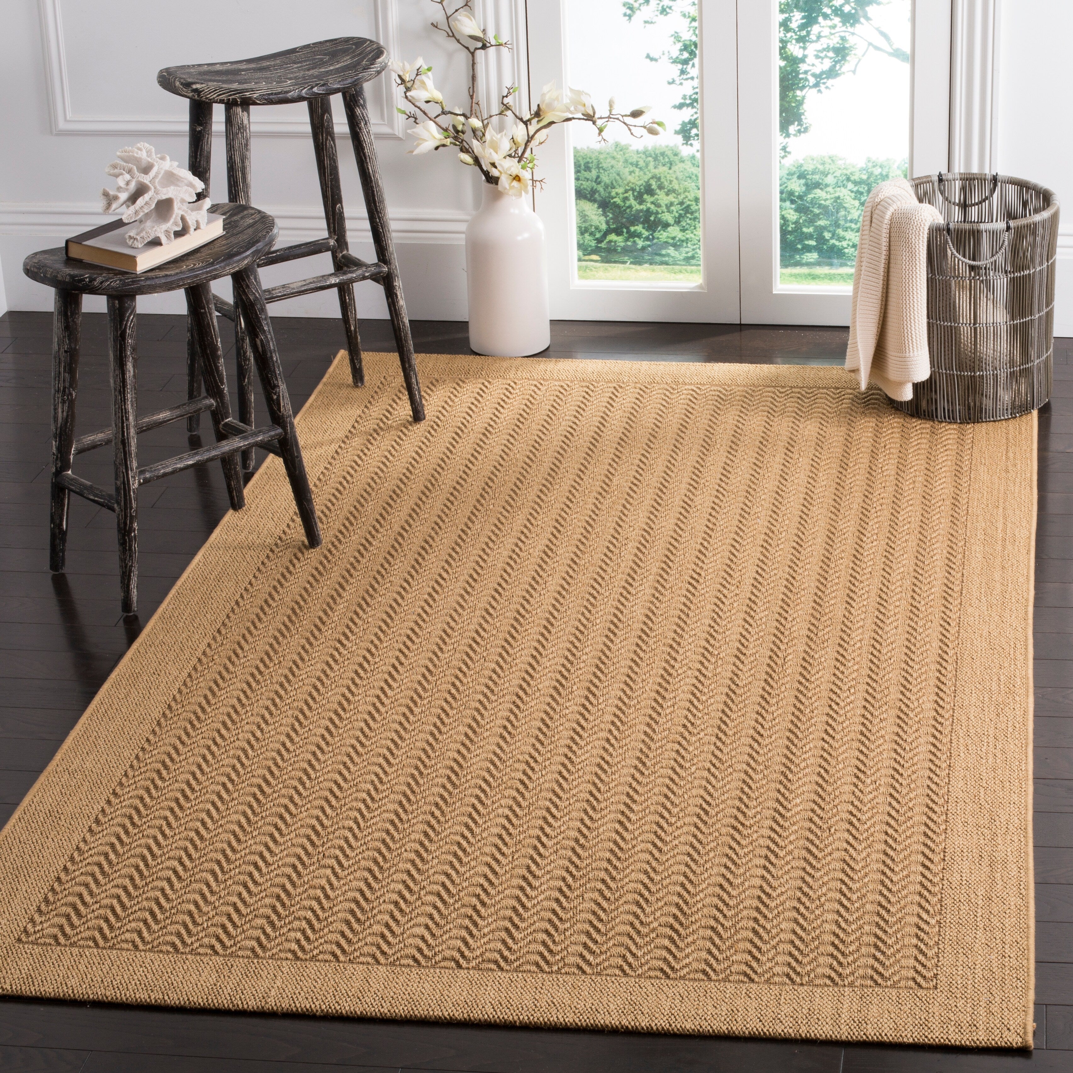 SAFAVIEH, Tapis en sisal moderne nacré Palm Beach