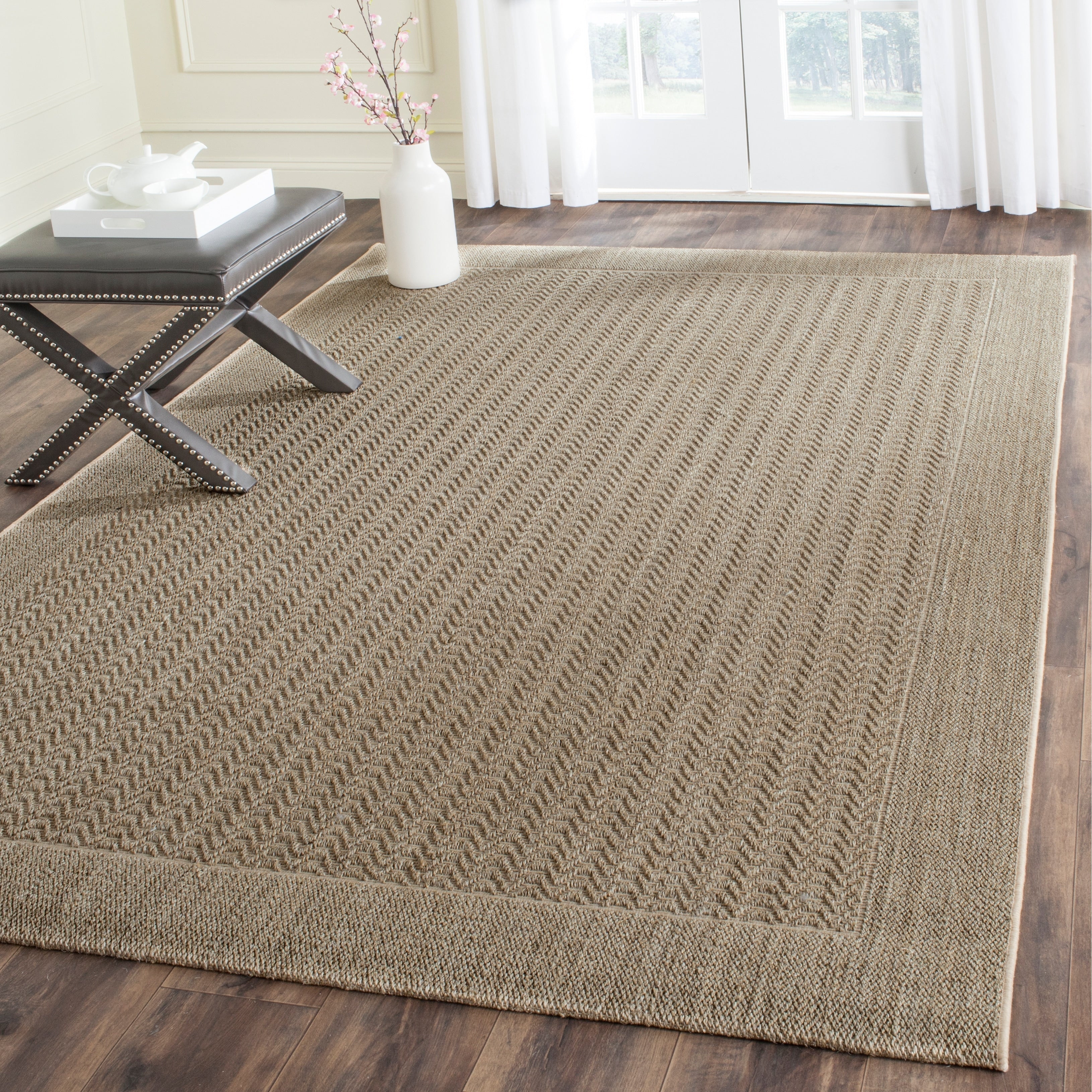 SAFAVIEH, Tapis en sisal moderne nacré Palm Beach