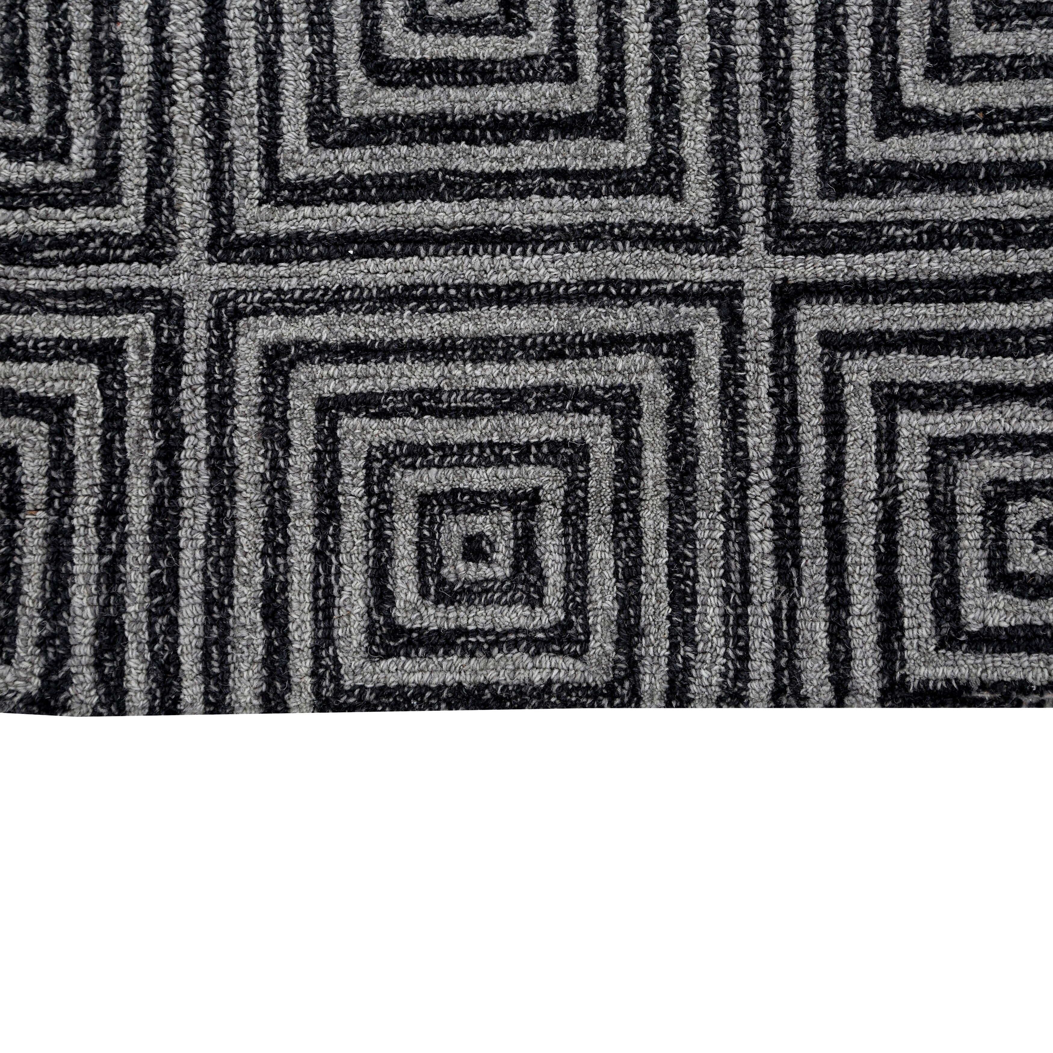 Tapis de luxe en laine abstraite fait main de George Towne Living Sara