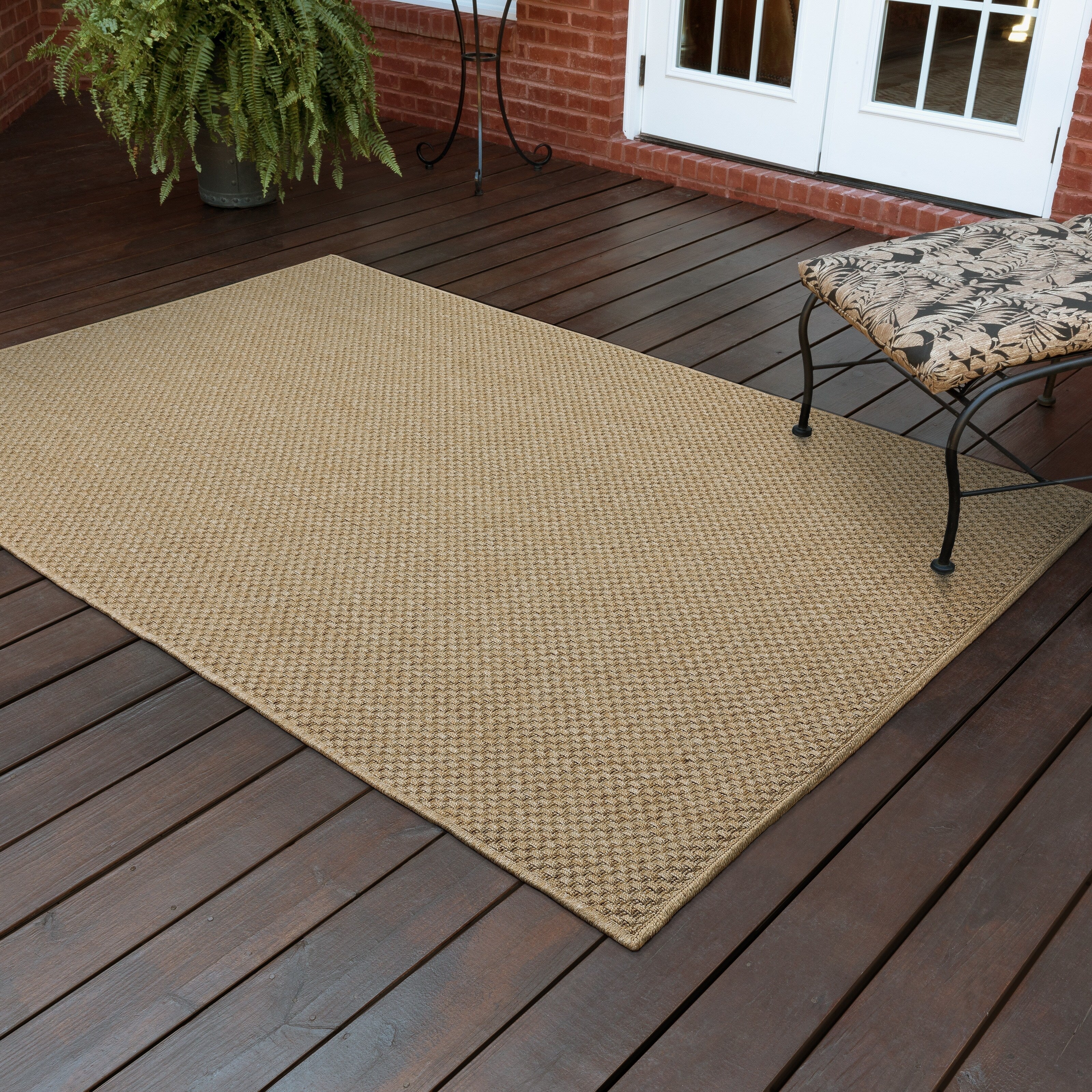 Tapis d'intérieur et d'extérieur tissé ton sur ton Veranda de Style Haven