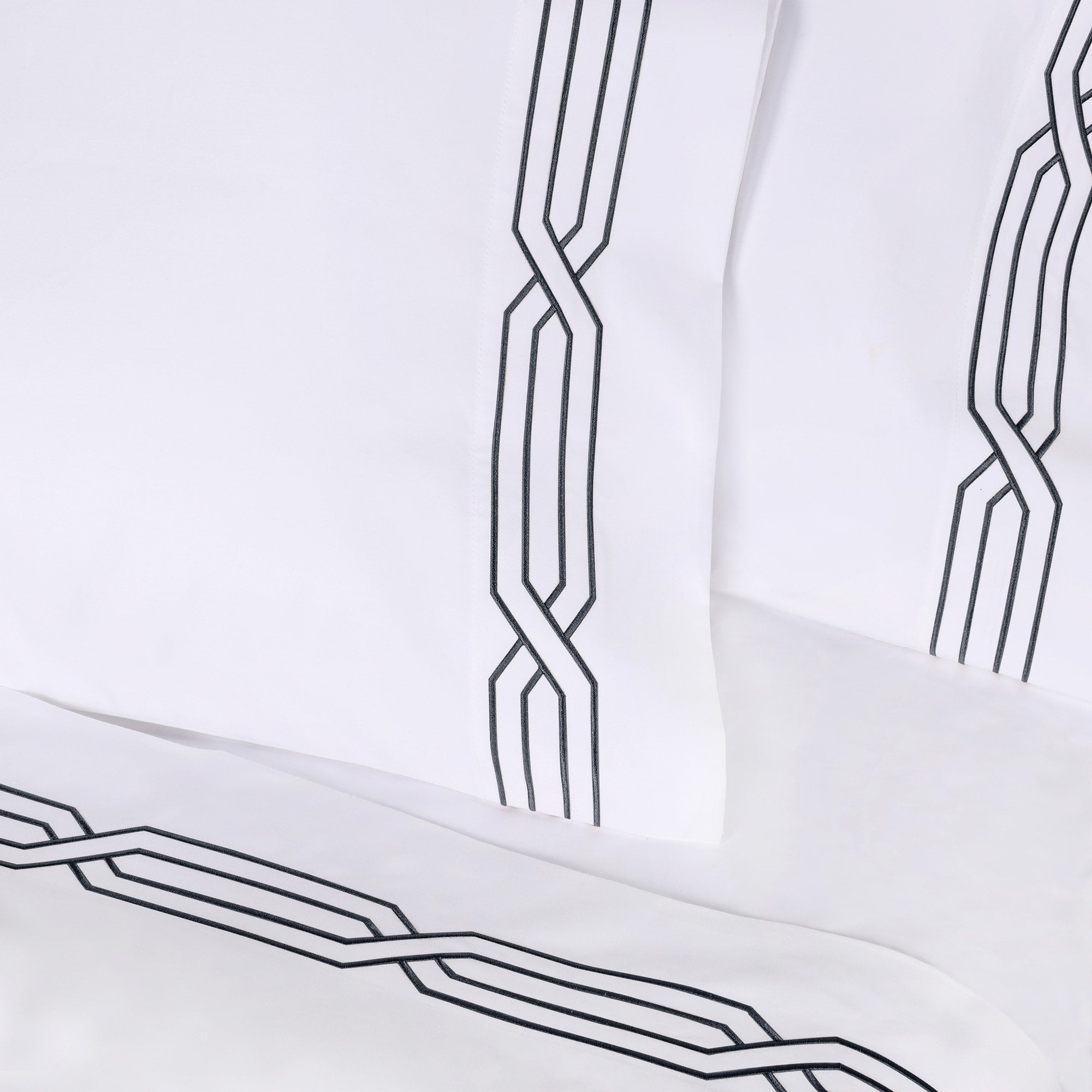 Parure de draps unie écologique en coton égyptien de qualité supérieure 1 200 fils