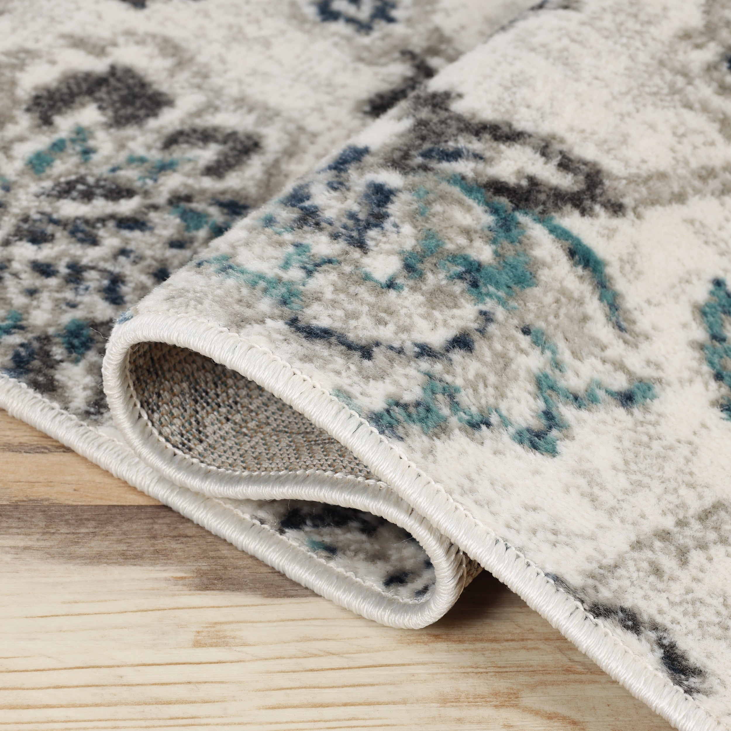 Tapis d'intérieur floral de style ferme jacobéen de qualité supérieure