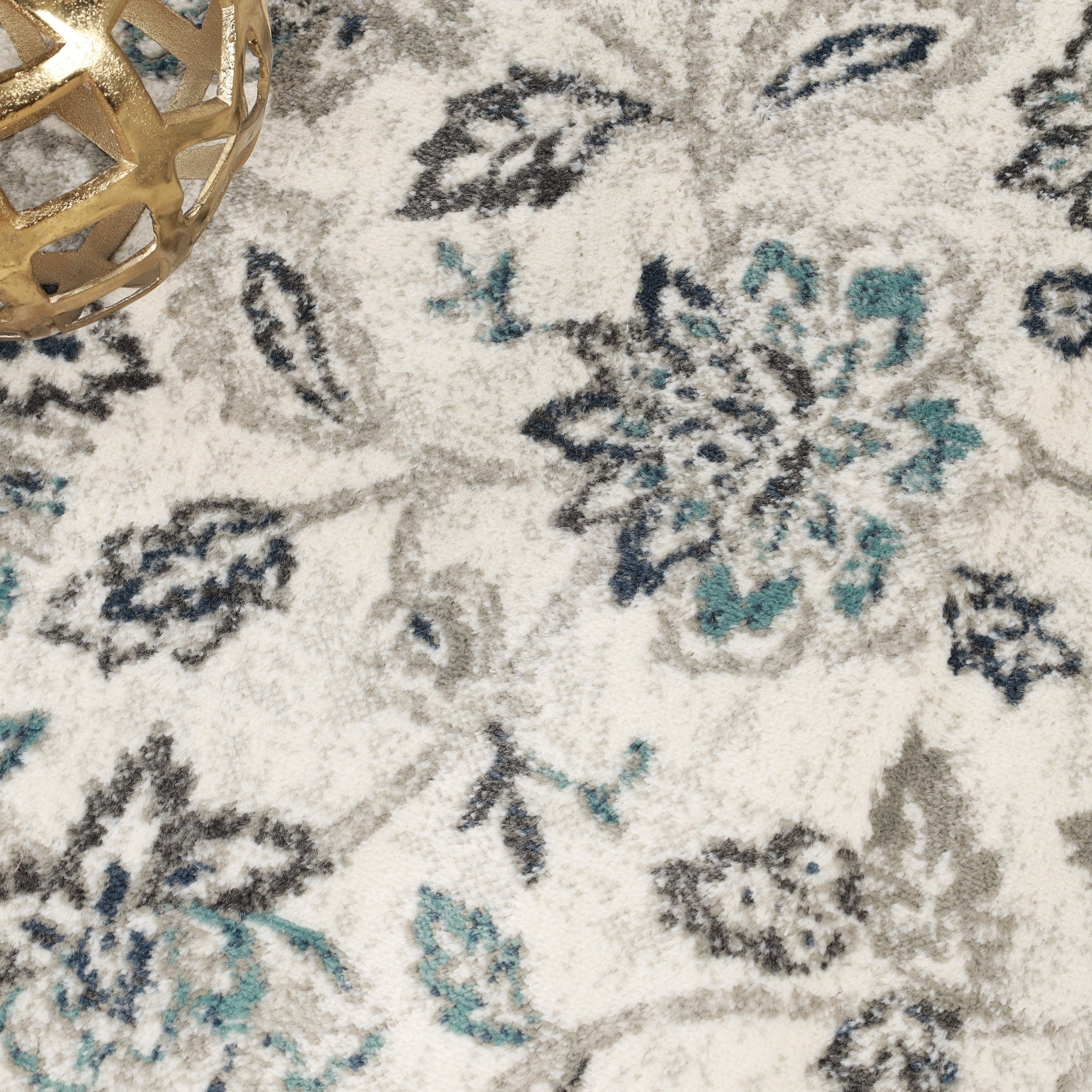 Tapis d'intérieur floral de style ferme jacobéen de qualité supérieure