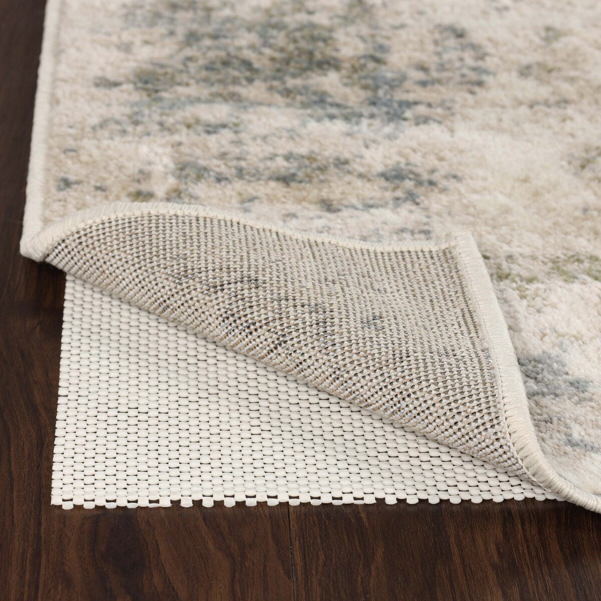 Sous-tapis d'intérieur réversible et antidérapant en mousse Rio de qualité supérieure - Crème