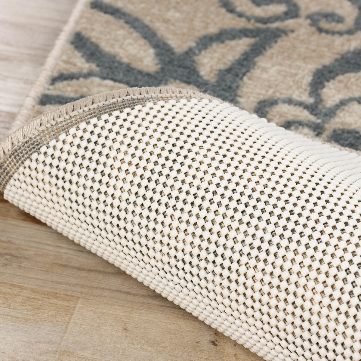 Sous-tapis d'intérieur réversible et antidérapant en mousse Rio de qualité supérieure - Crème
