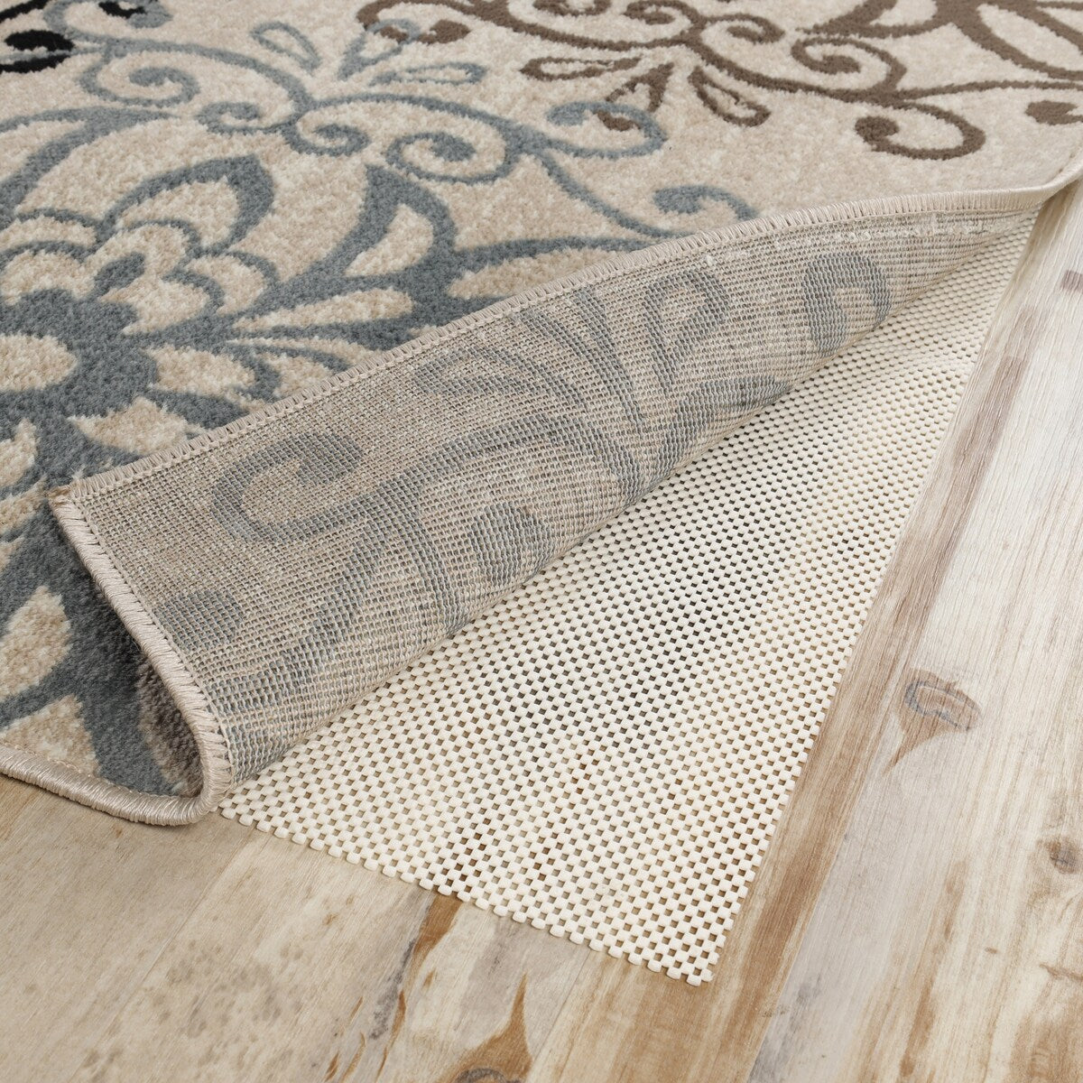 Sous-tapis d'intérieur réversible et antidérapant en mousse Rio de qualité supérieure - Crème