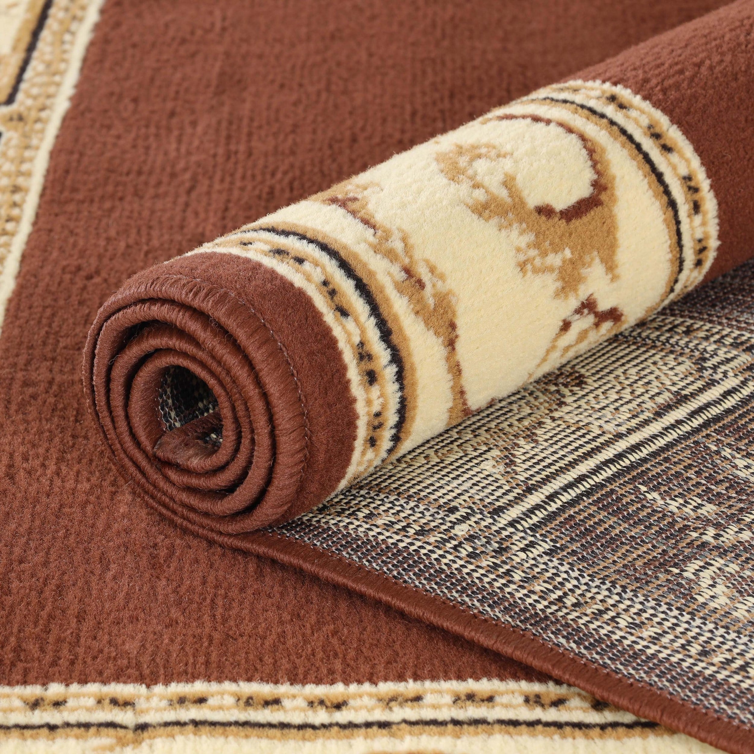 Grand tapis d'intérieur traditionnel de qualité supérieure