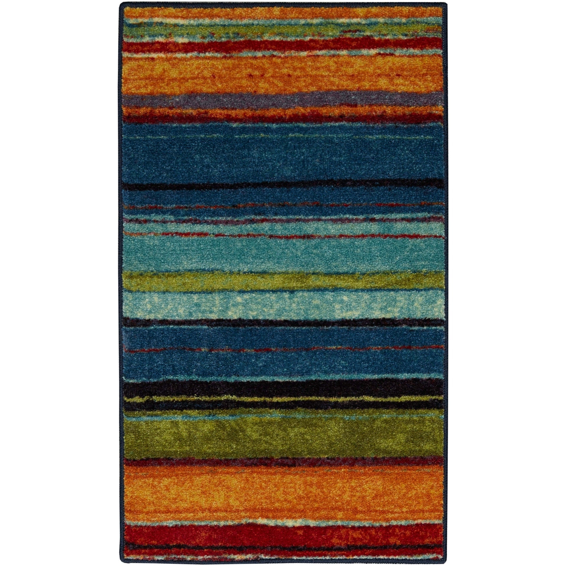 Tapis bohème rayé multicolore Sultan Nomad Curated