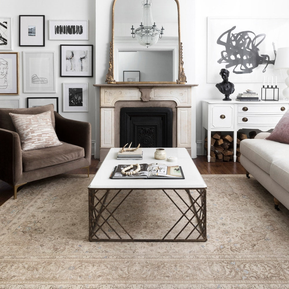 Tapis décoratif Shabby Chic Tremezzina d'Alexander Home