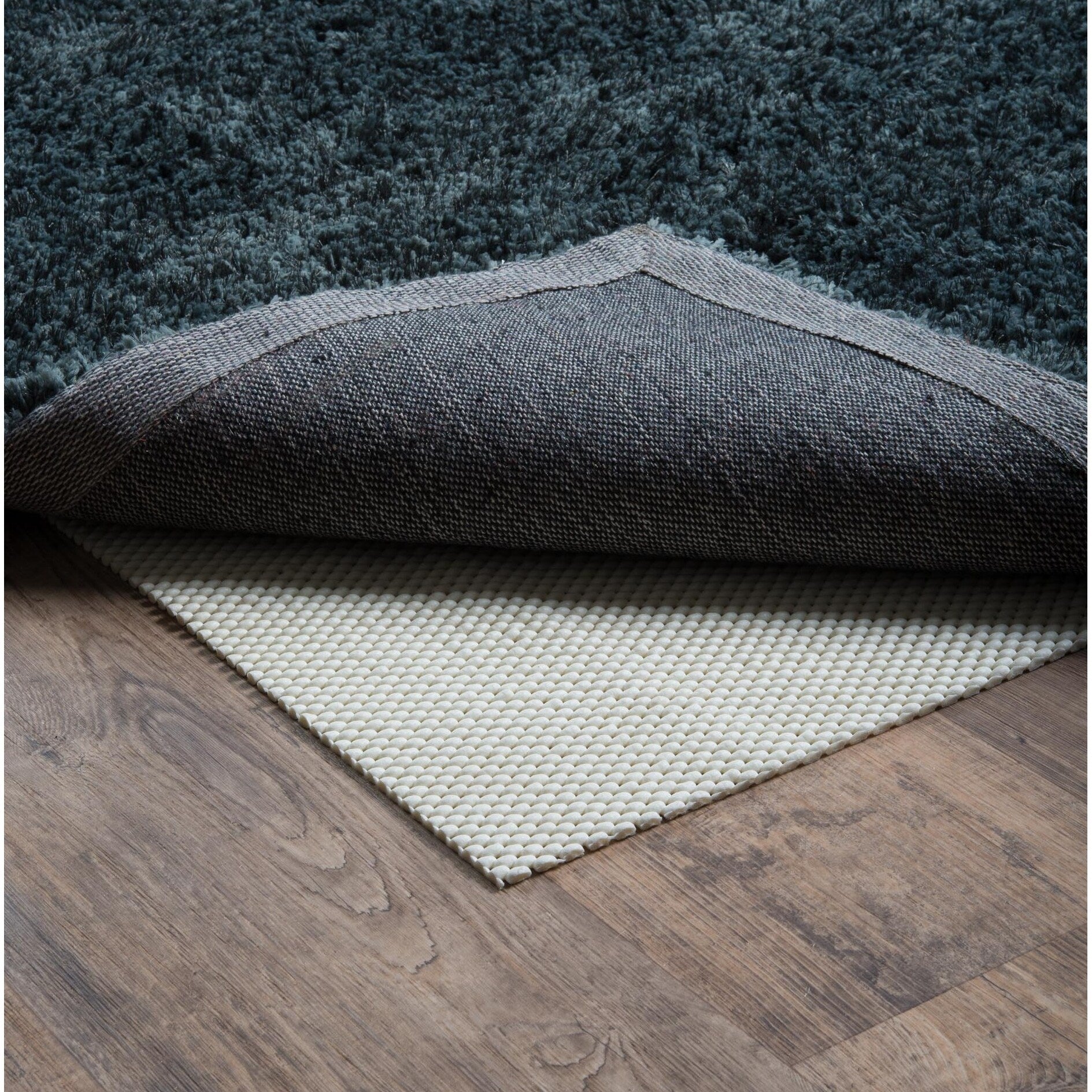 Sous-tapis Vista Home Ultra Hold en polyester tricoté avec revêtement en PVC blanc - Beige