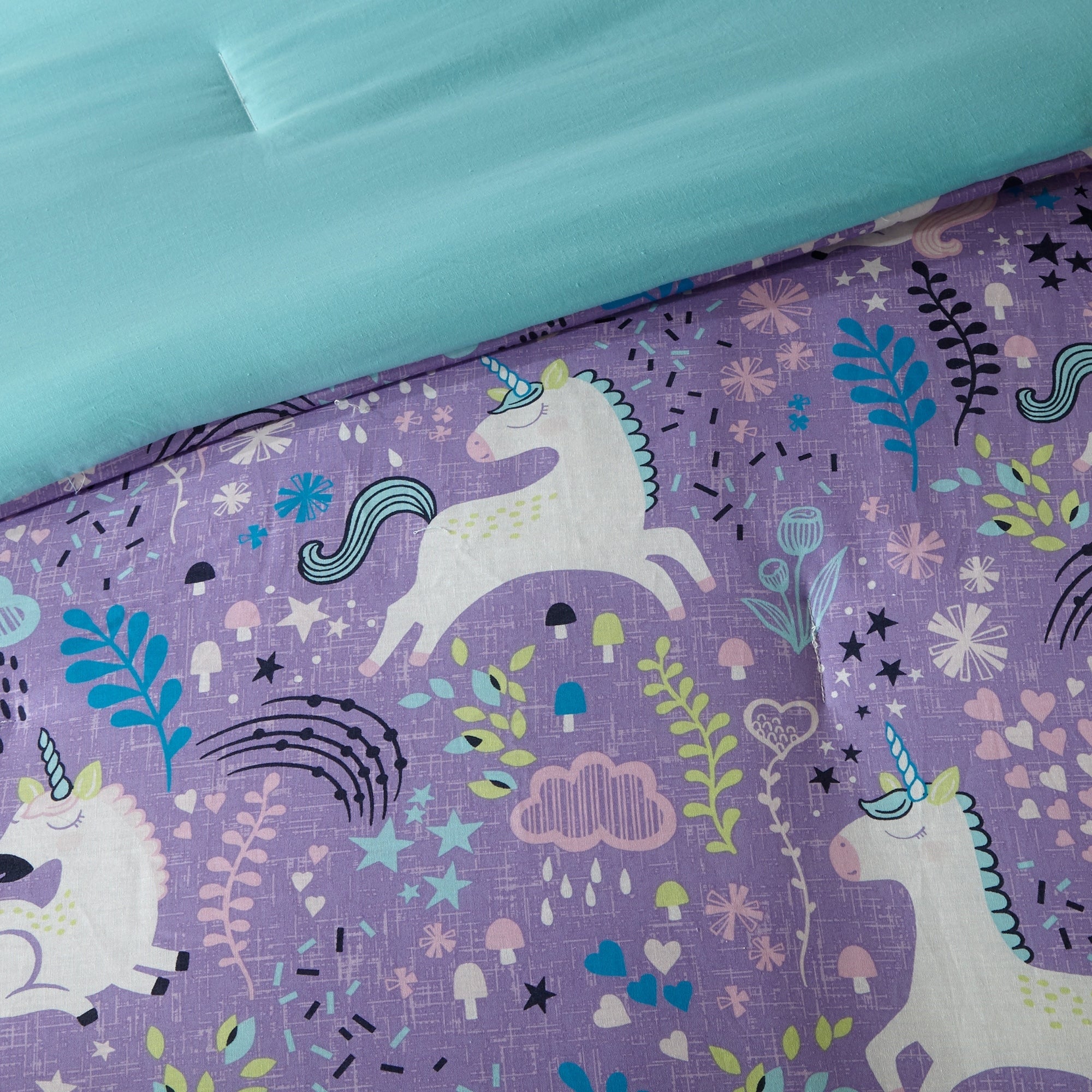 Parure de lit en coton Ella Unicorn pour enfants au design intelligent