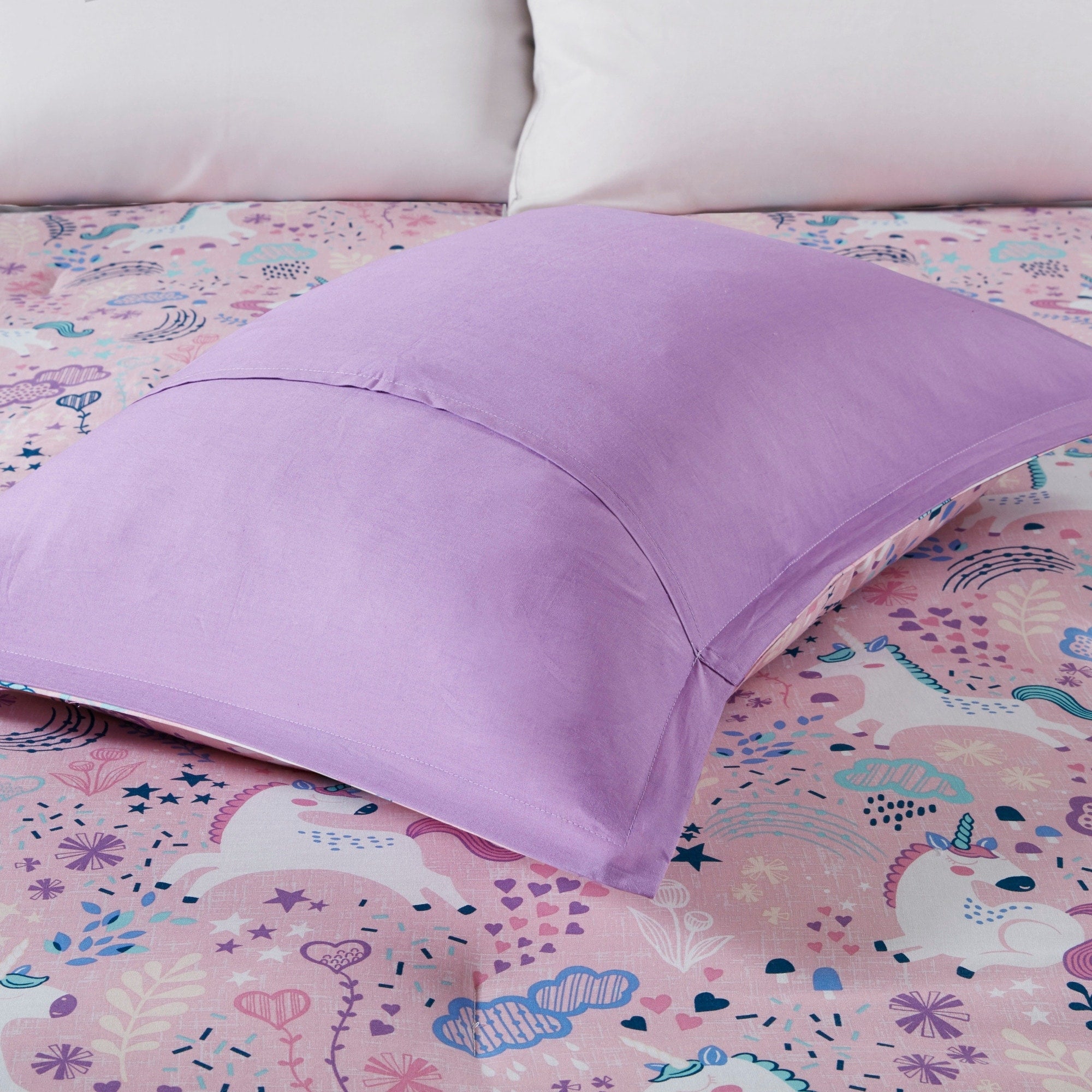 Parure de lit en coton Ella Unicorn pour enfants au design intelligent
