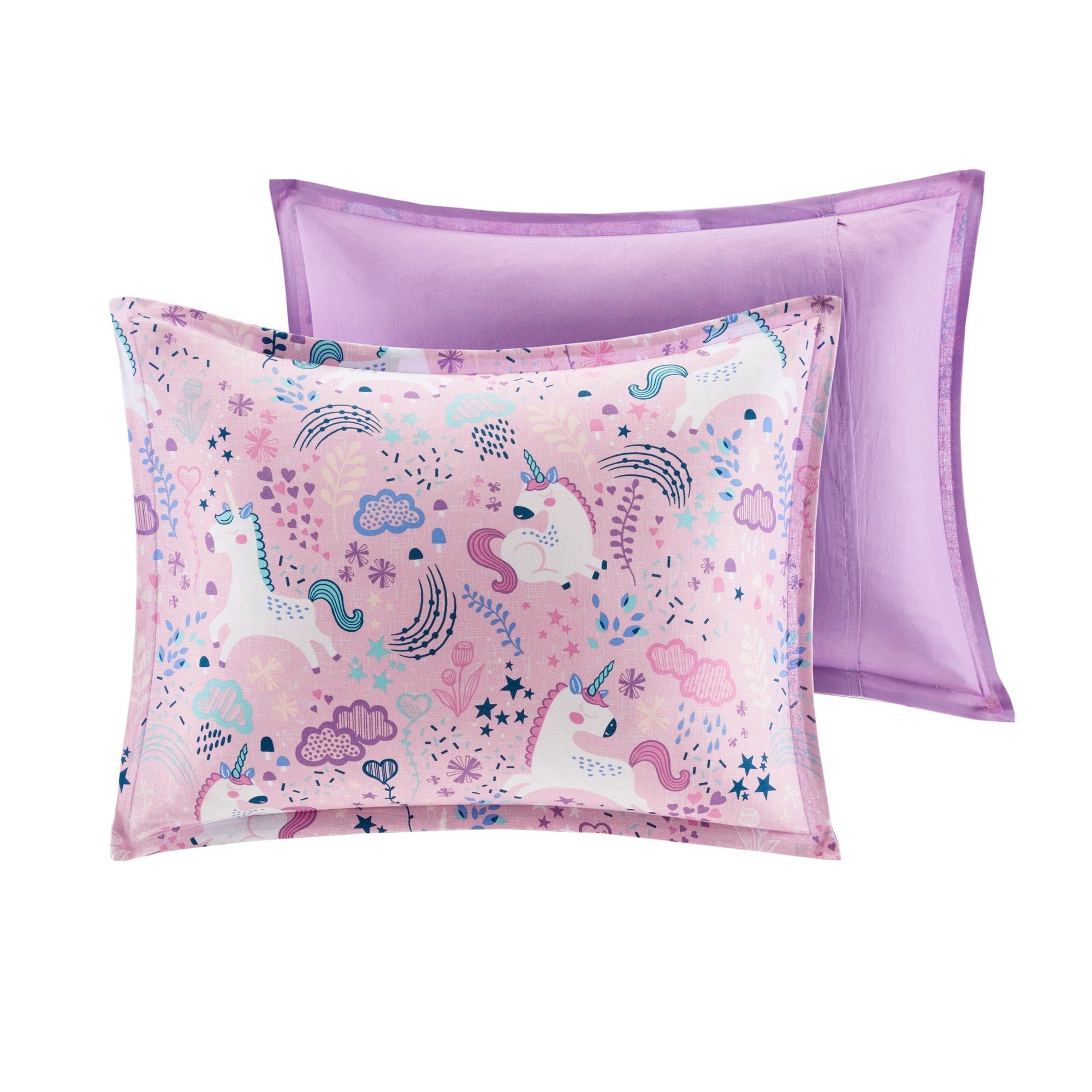 Parure de lit en coton Ella Unicorn pour enfants au design intelligent