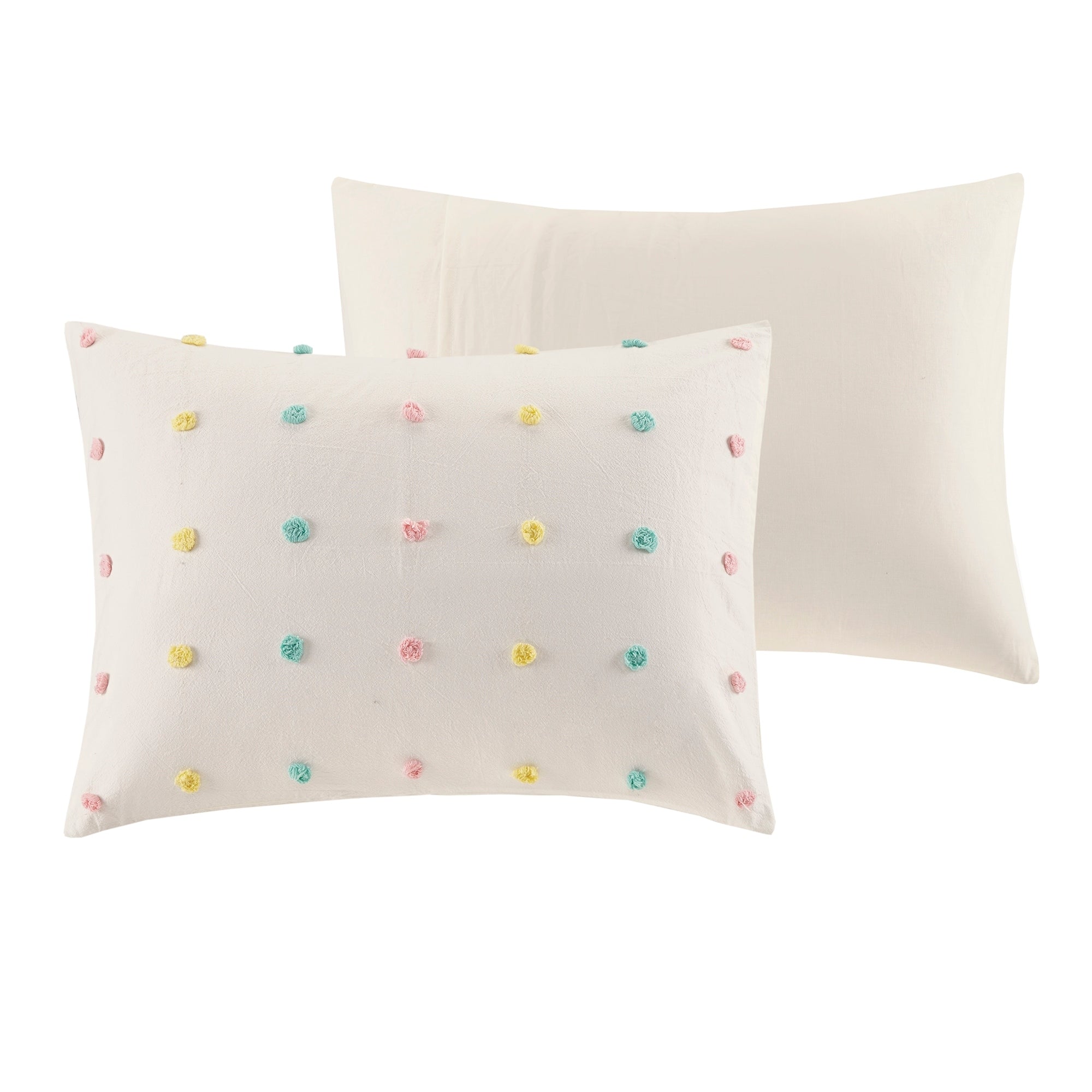 Parure de couette Ensley en coton jacquard à pompons par Intelligent Design Kids