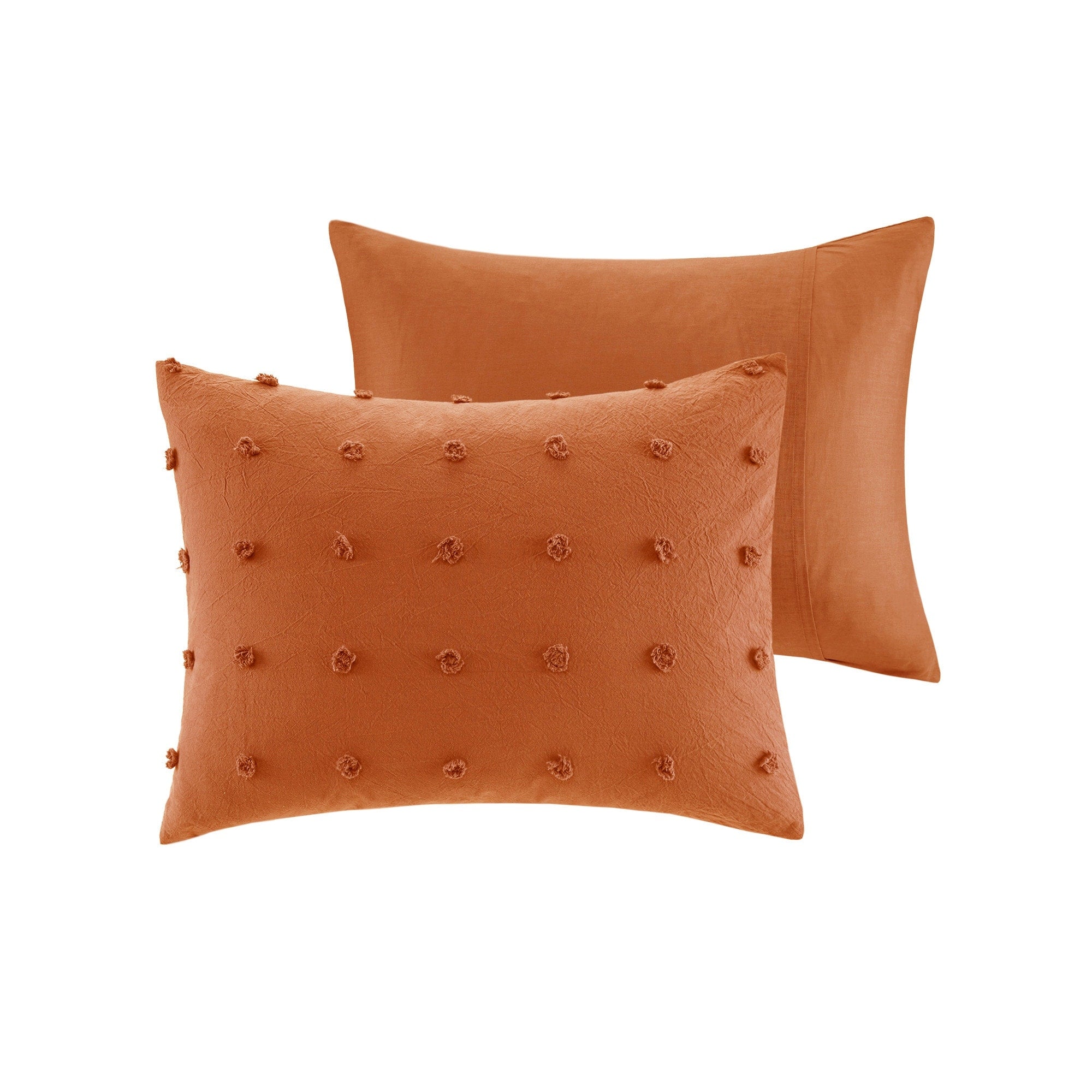 Parure de lit en jacquard de coton et maïs au design intelligent avec taies d'oreiller et coussins décoratifs