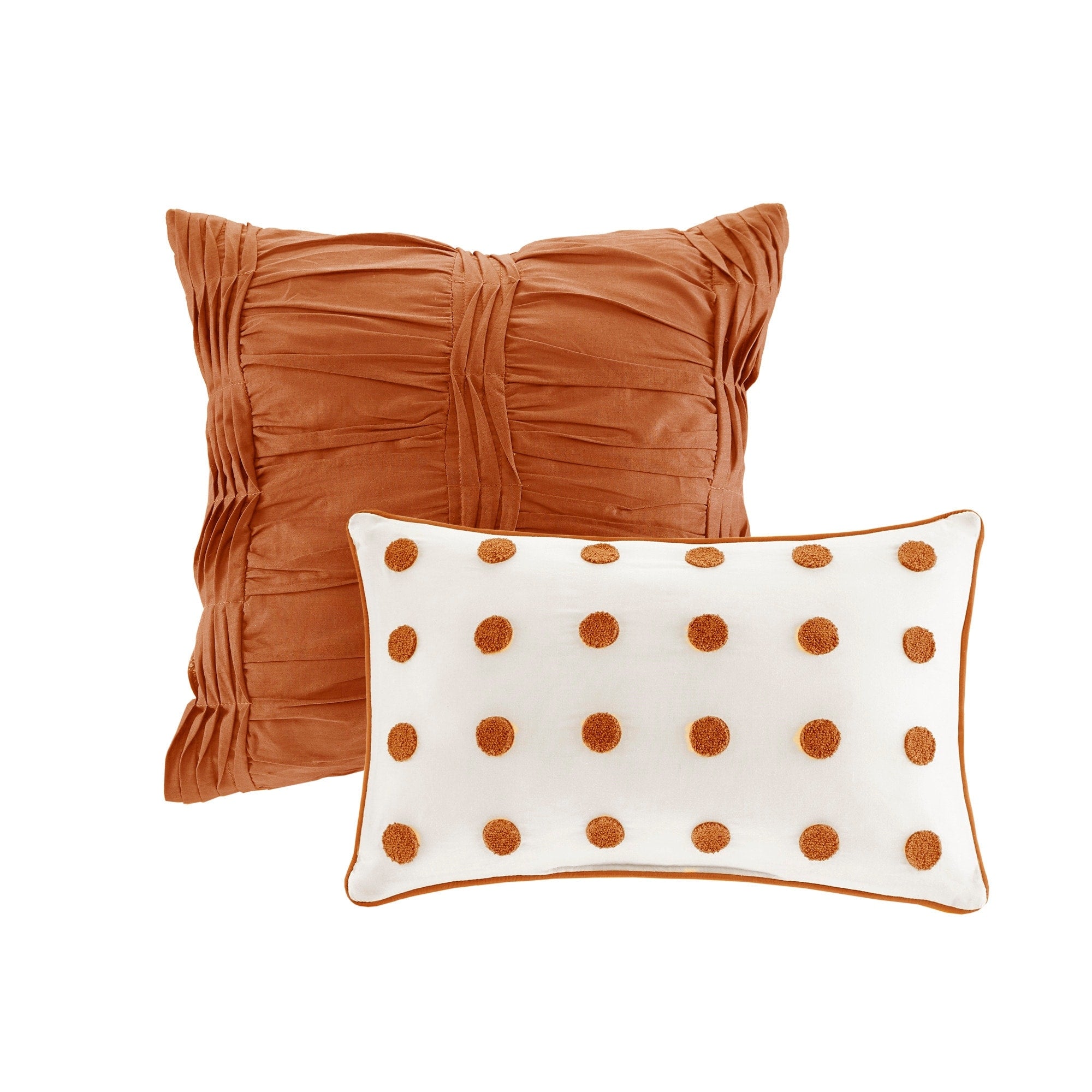 Parure de lit en jacquard de coton et maïs au design intelligent avec taies d'oreiller et coussins décoratifs