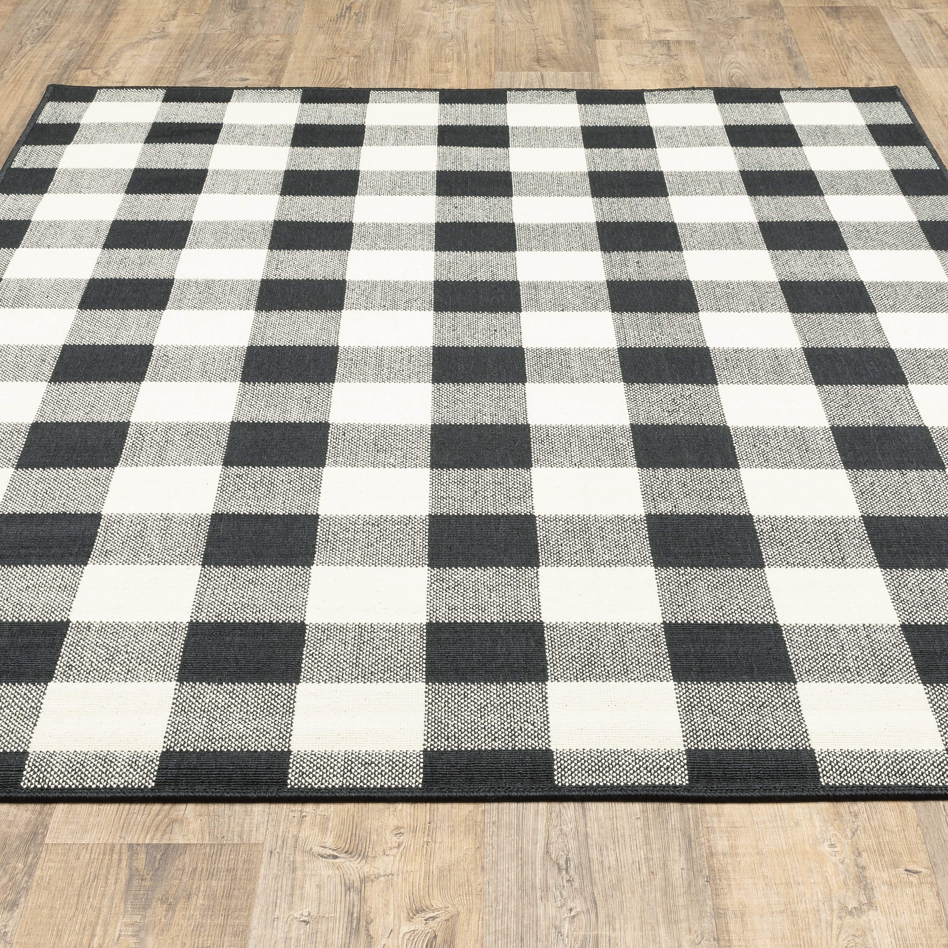 Tapis d'intérieur/extérieur à carreaux vichy de Malte de Vista Home