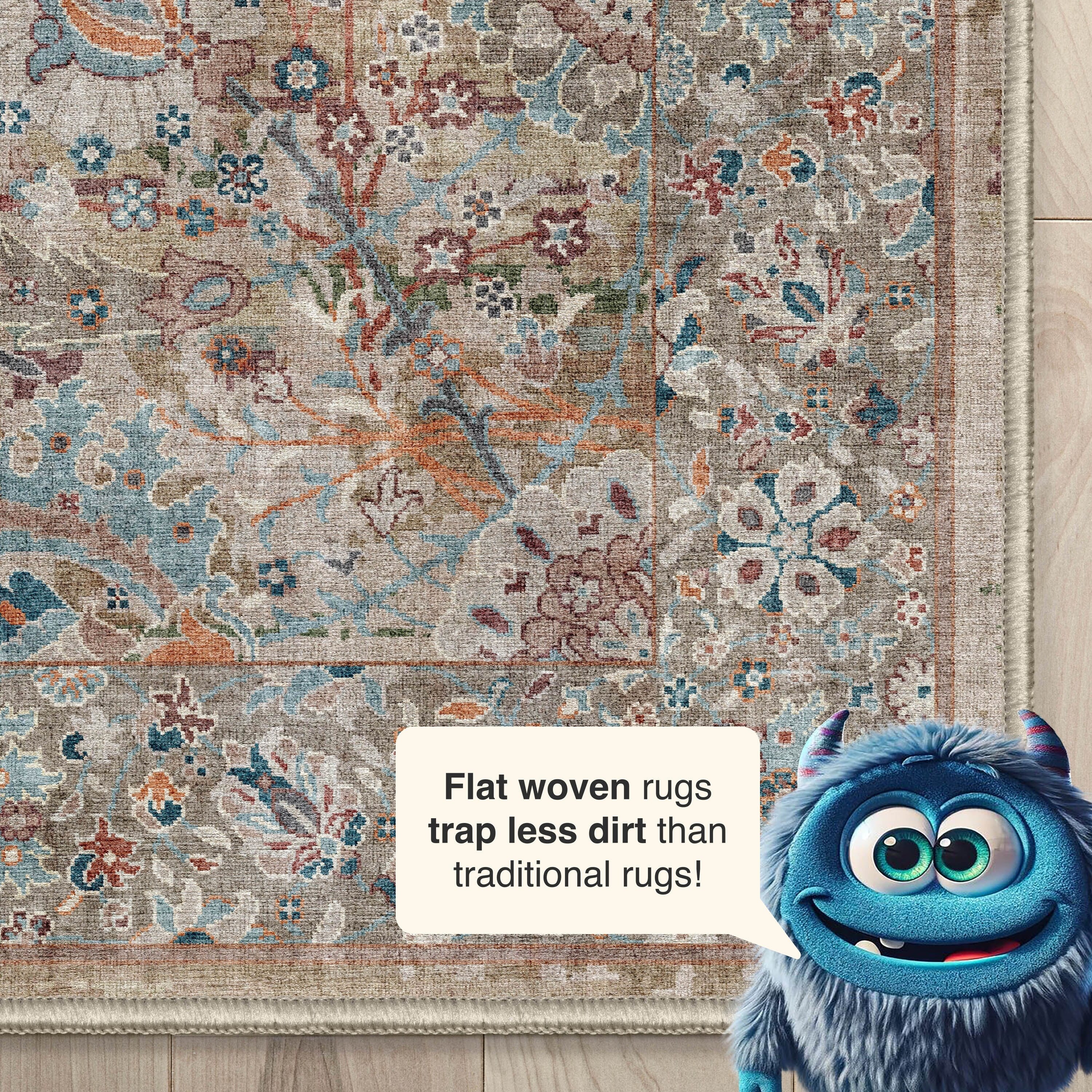 Tapis tissé à plat vintage Emilia Asha Well Woven