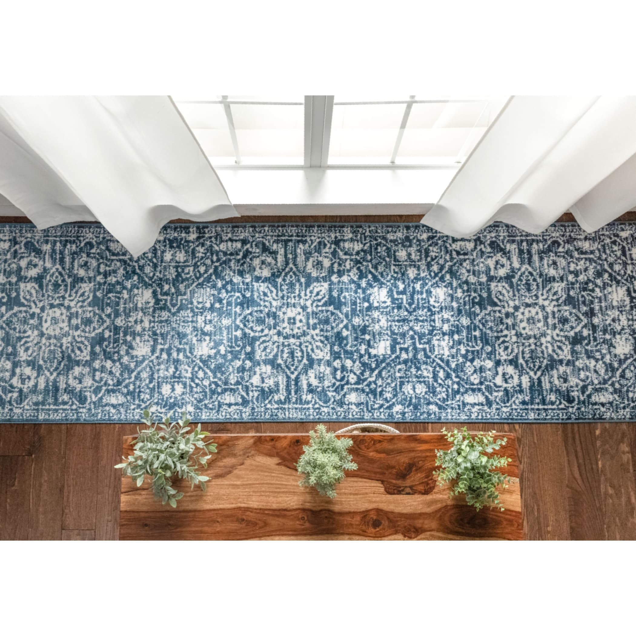 Tapis oriental bohème vintage à motif floral bien tissé Dazzle Disa