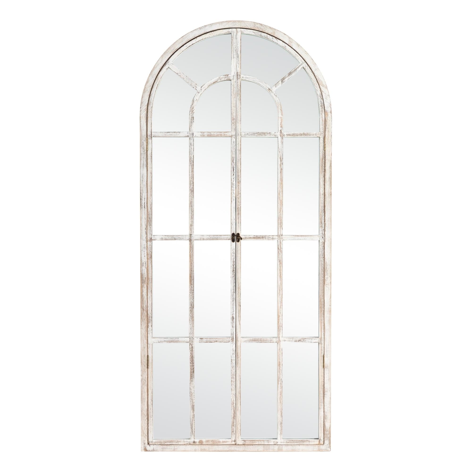 Miroir de fenêtre en bois arqué 71'' L x 31'' l