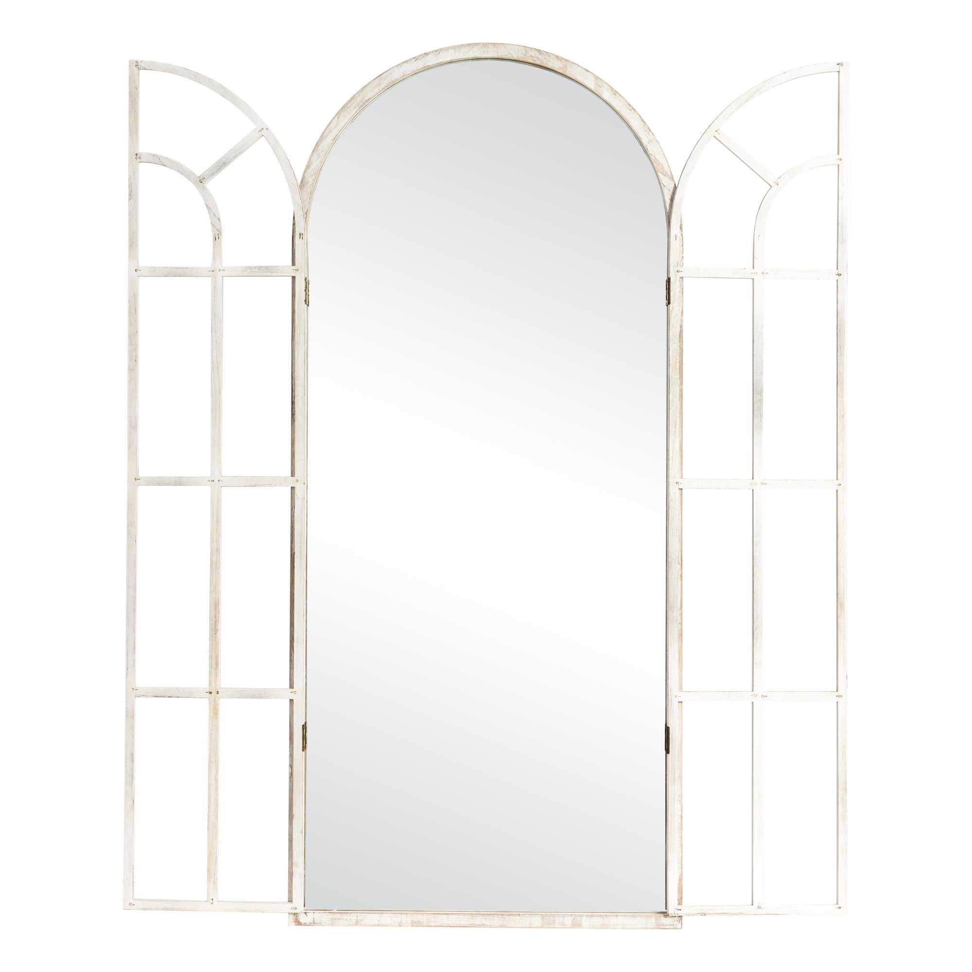 Miroir de fenêtre en bois arqué 71'' L x 31'' l