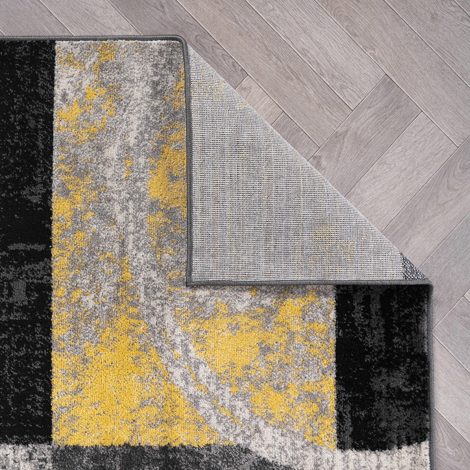Tapis circulaire abstrait en polypropylène fabriqué à la machine, World Rug Gallery