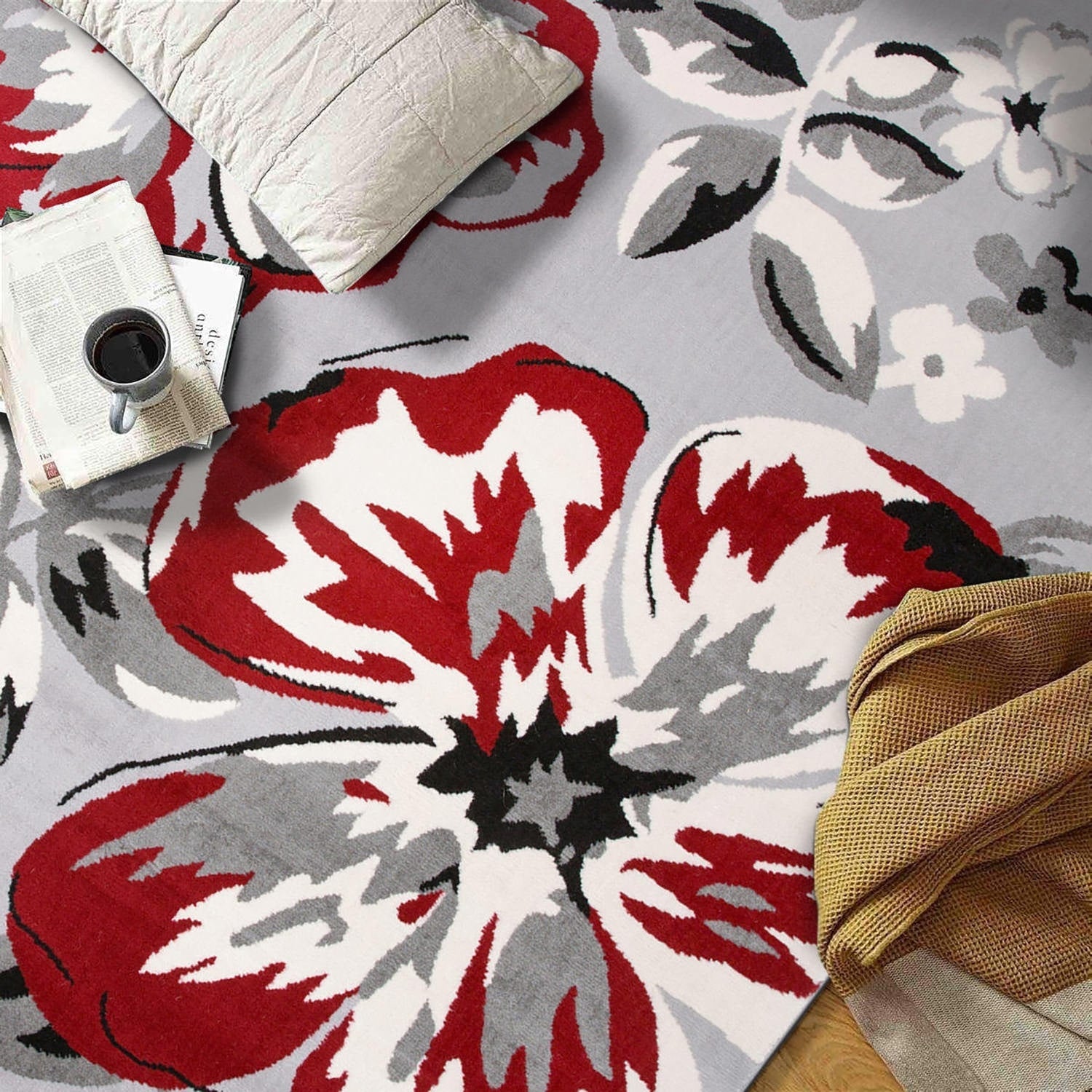 Tapis à motif floral moderne World Rug Gallery