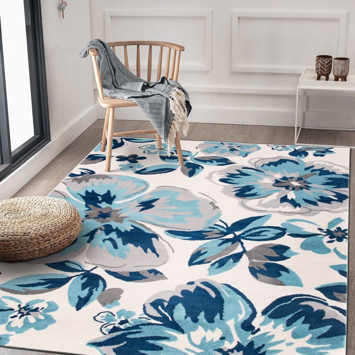 Tapis à motif floral moderne World Rug Gallery