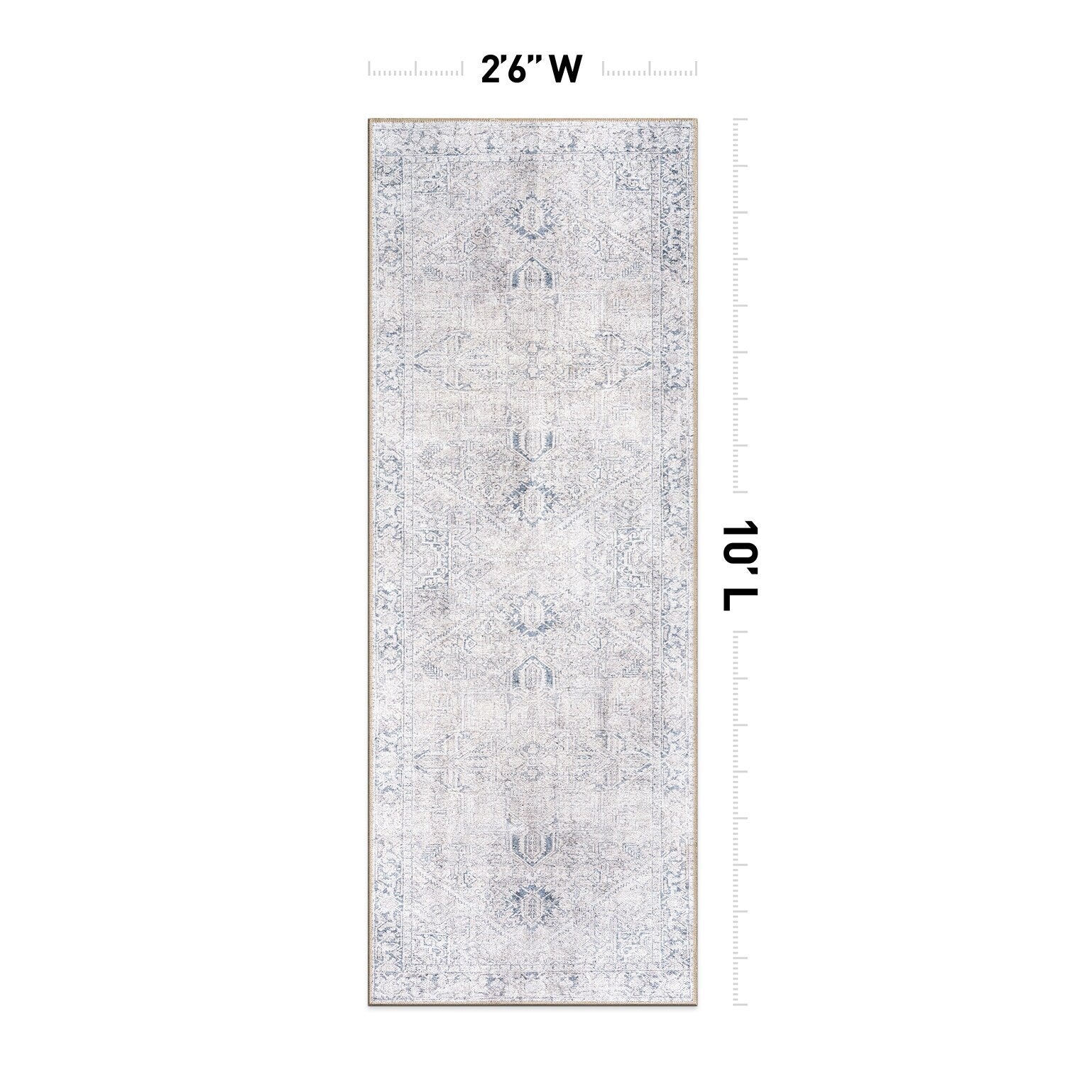 Tapis antidérapant lavable en machine à motif médaillon bohème vintage World Rug Gallery