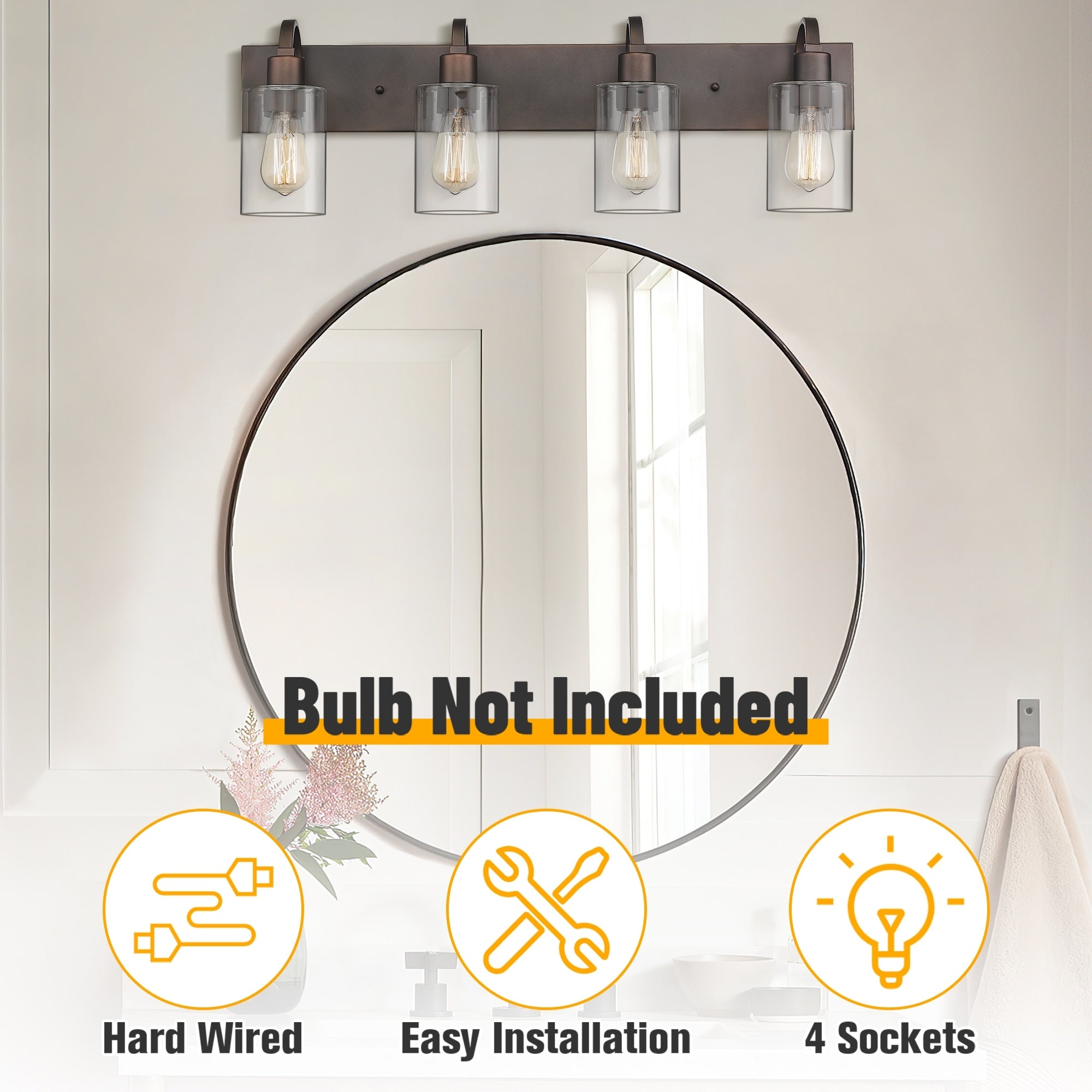 Applique murale style ferme pour salle de bain