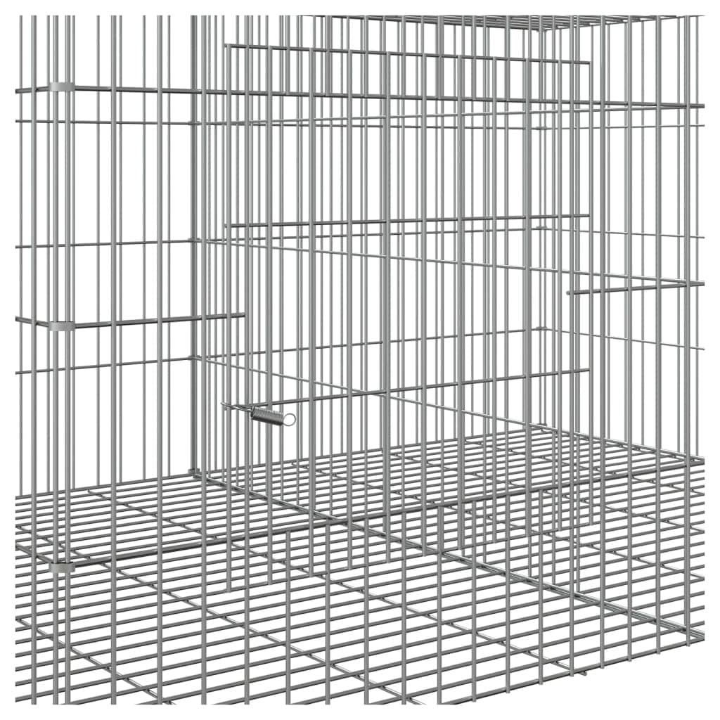 Cage à lapins à 3 panneaux en fer galvanisé