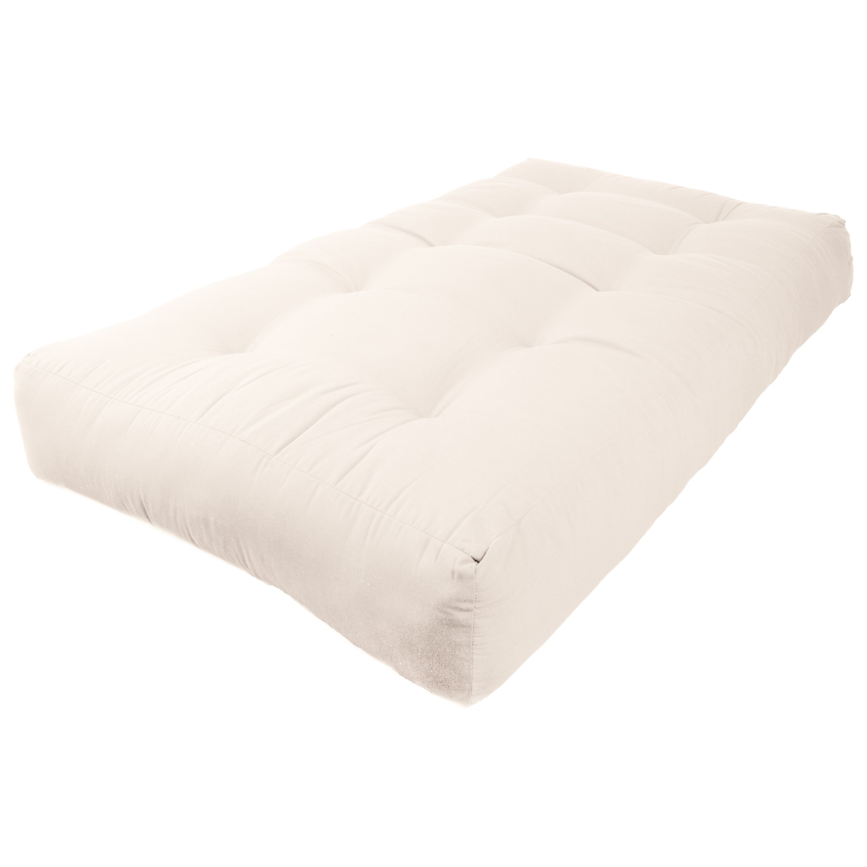 Matelas futon en sergé de 10 pouces d'épaisseur (simple, double ou grand lit)