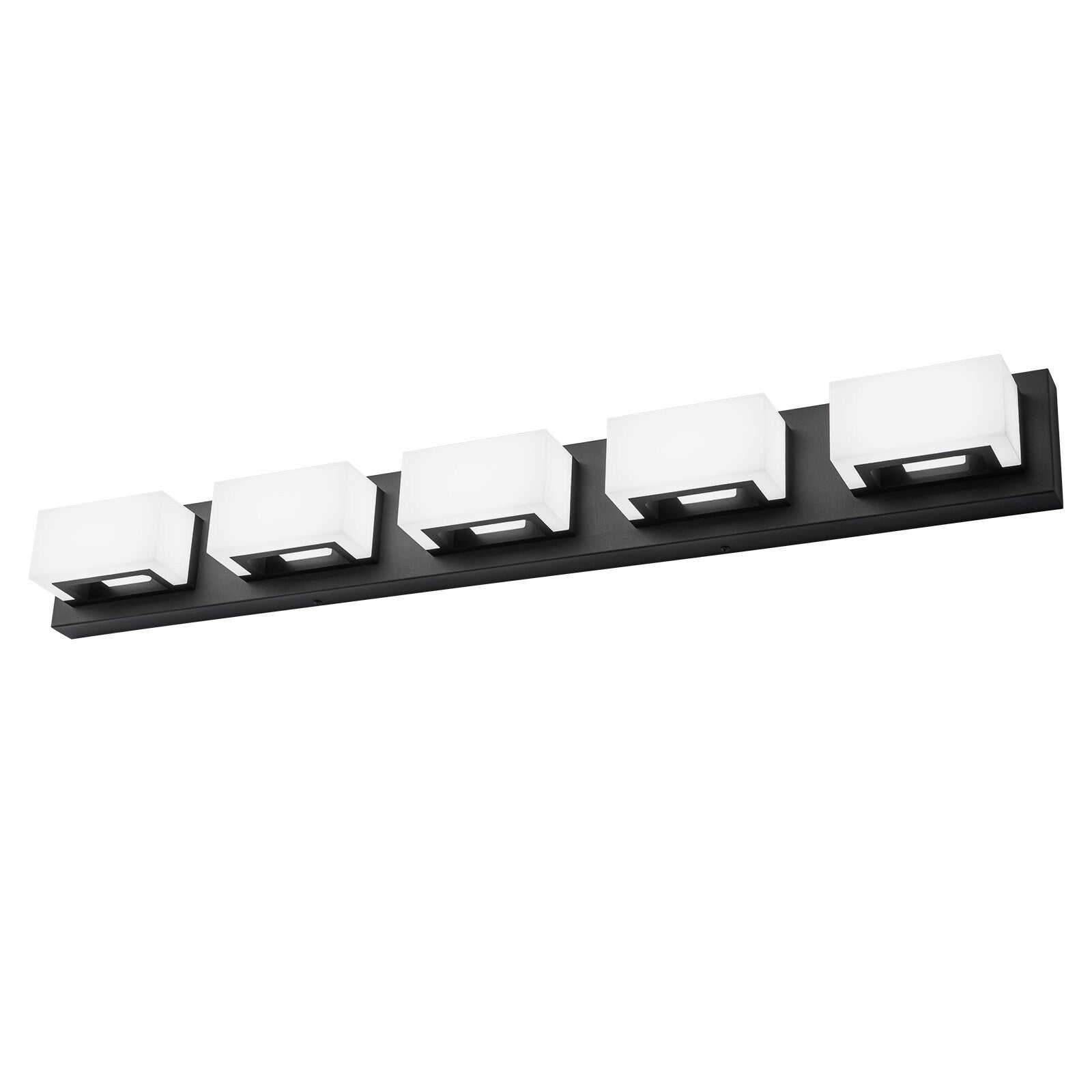 Applique murale LED moderne à intensité variable, 3, 4 ou 5 lampes, noir mat, pour salle de bain