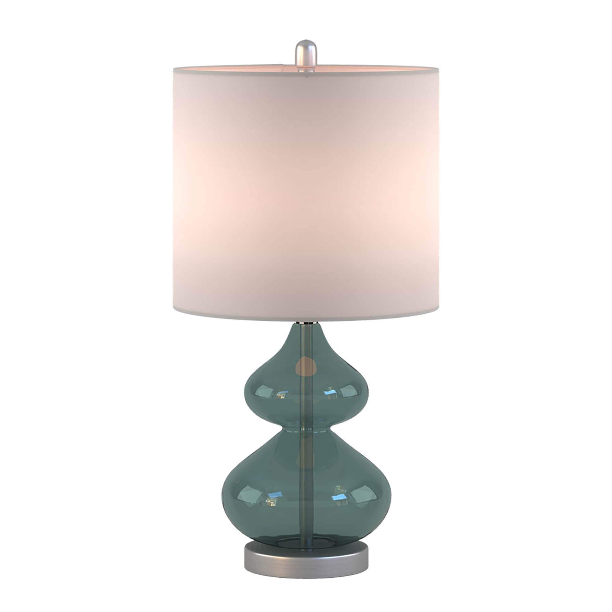 Lampe de table en verre courbé Ellipse, lot de 2