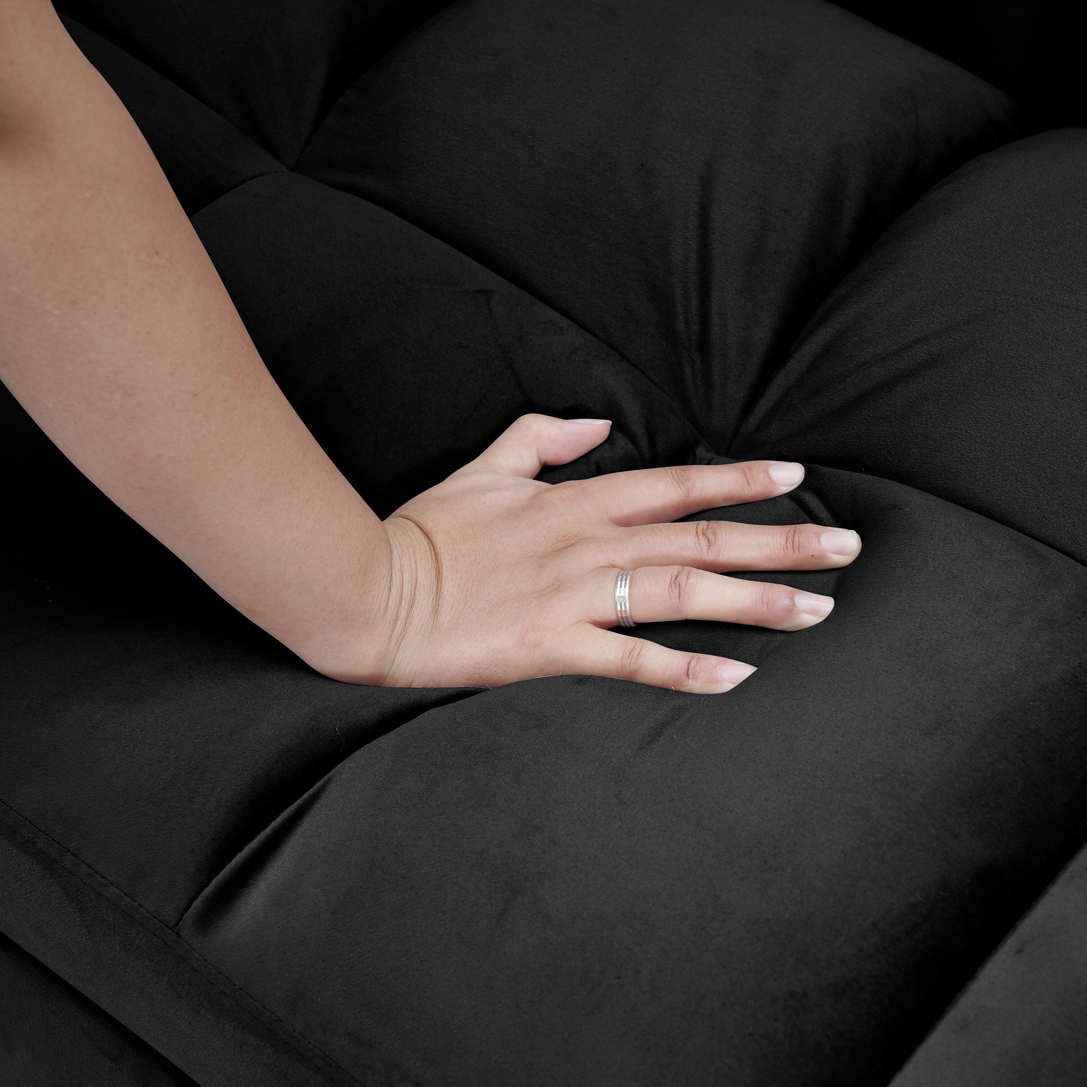 Canapé-lit convertible 3 en 1 en velours à 64,96 $ avec dossier réglable, poche de rangement et capacité de charge de 500 lb