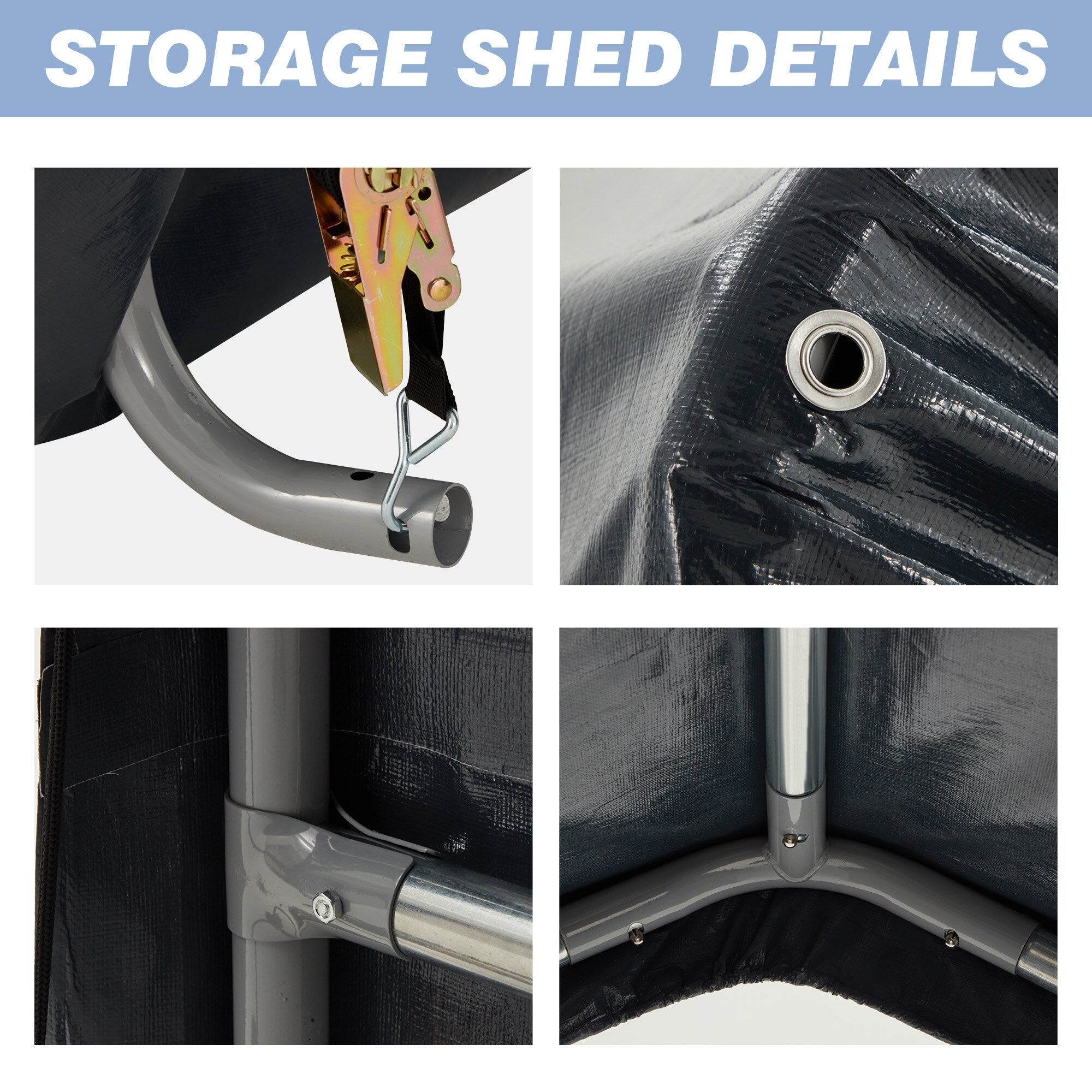 Abri de jardin et abri d'auto extérieur : abri portable pour vélos, motos et rangement de jardin