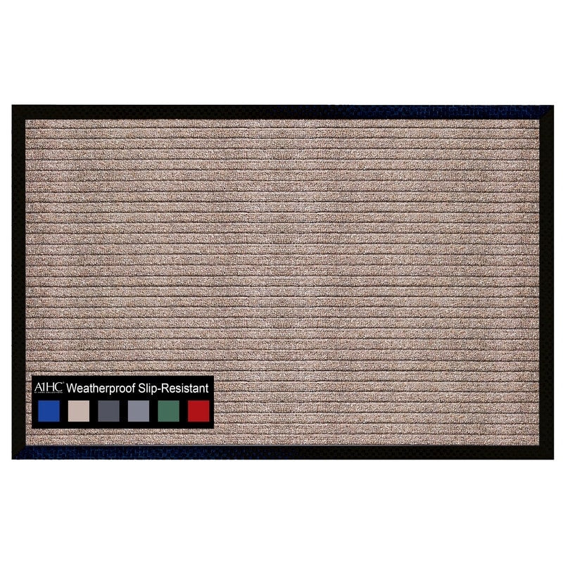 A1HC Nouveau paillasson en caoutchouc polypropylène durable et polyvalent Paillasson intérieur/extérieur toutes saisons