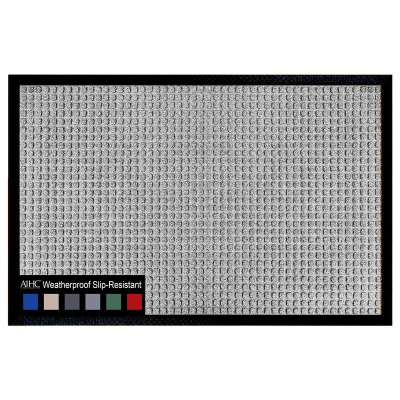 A1HC Nouveau paillasson en caoutchouc polypropylène durable et polyvalent Paillasson intérieur/extérieur toutes saisons