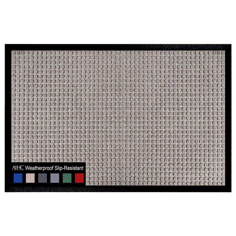 A1HC Nouveau paillasson en caoutchouc polypropylène durable et polyvalent Paillasson intérieur/extérieur toutes saisons