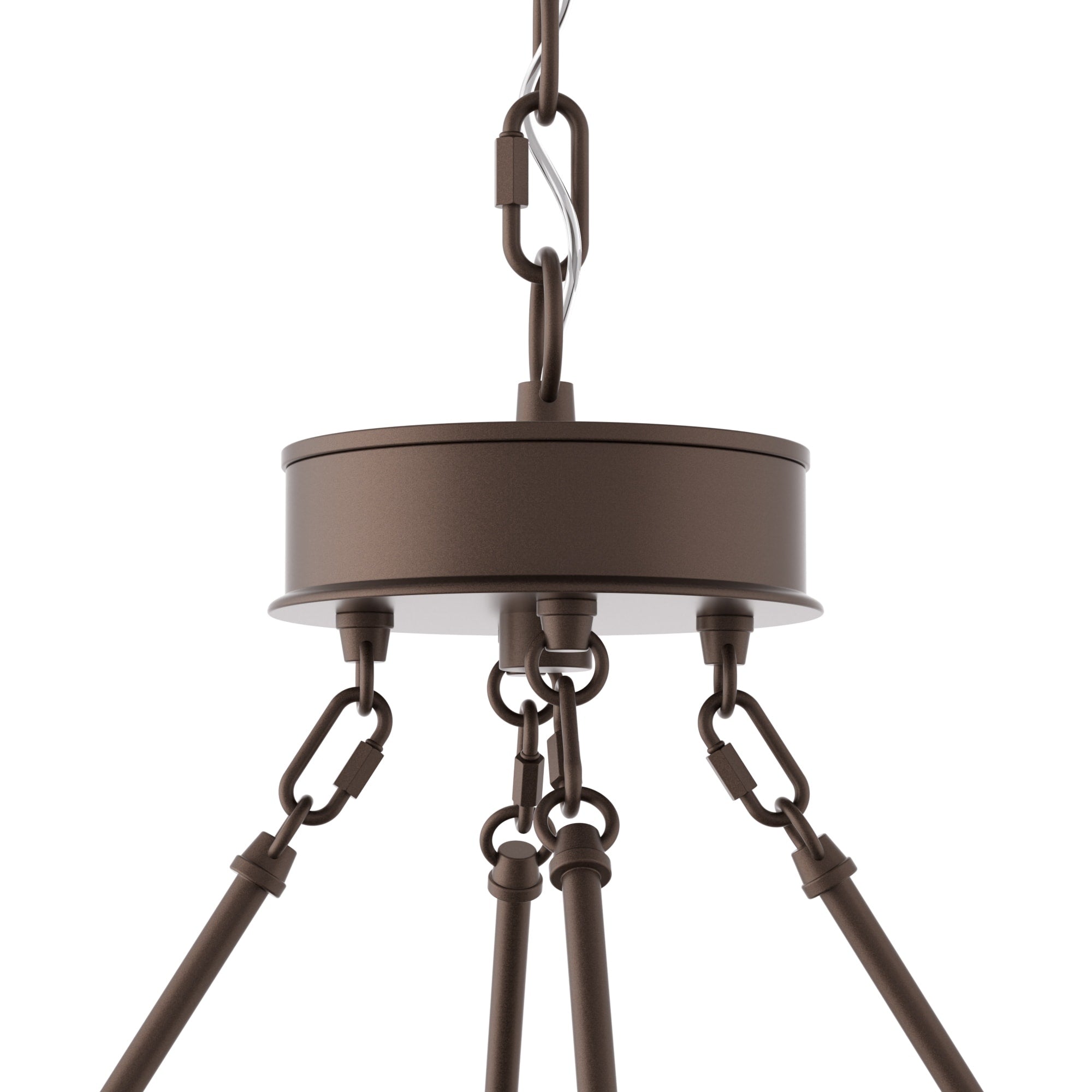 Lustre Acroma Farmhouse à 12 lumières, 40 po, en forme de roue de chariot, certifié UL - 40 po P x 138 po H