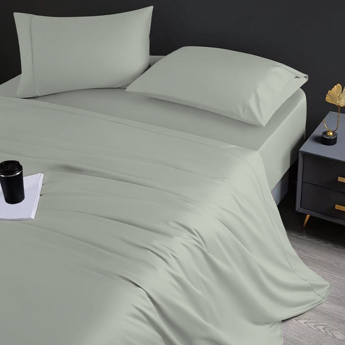 Parure de draps Aireolux en coton égyptien de luxe ultra-doux et soyeux 1000 fils